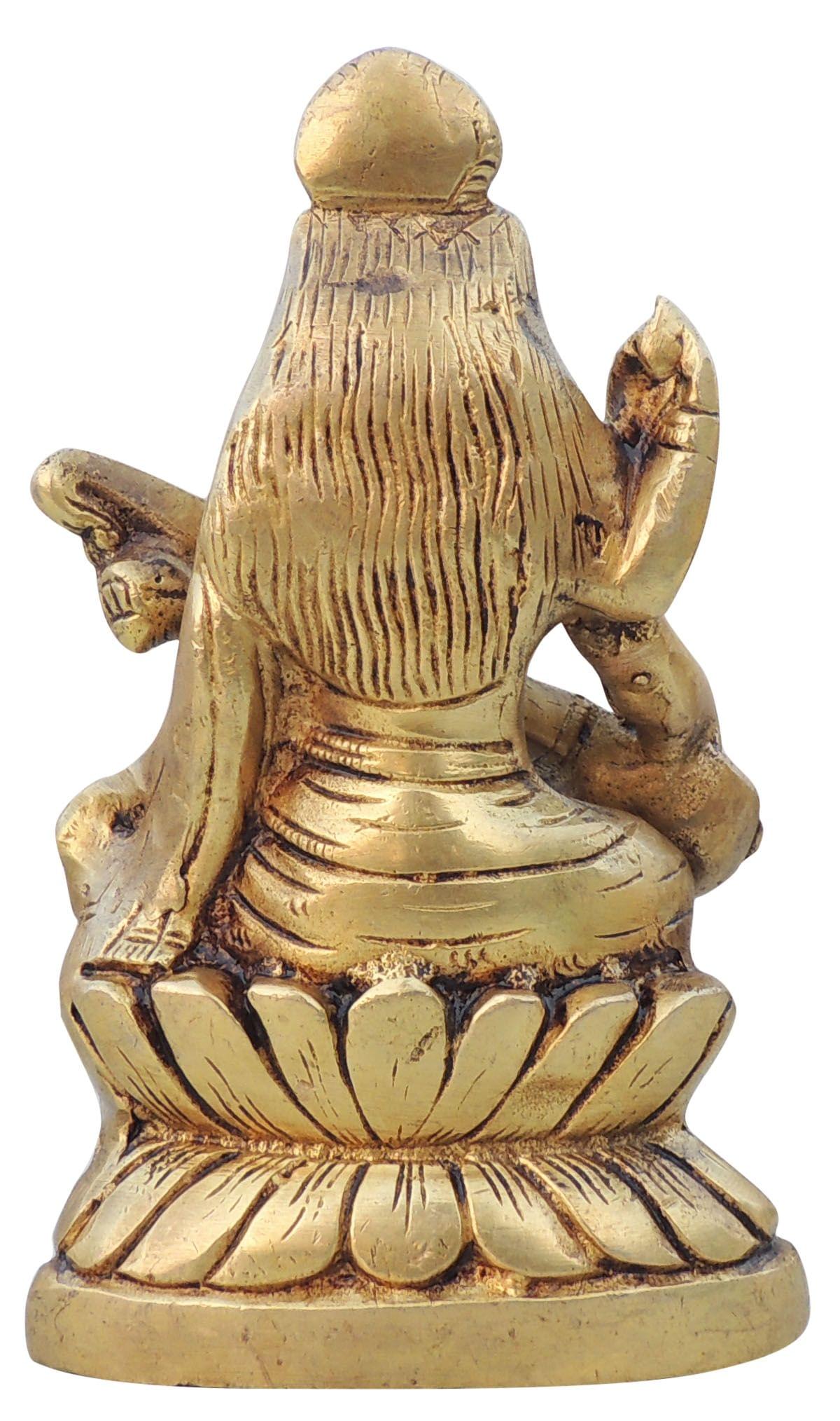 Brass Showpiece Saraswati Ji God Idol Statue - 3.6*1.7*6 inch (BS1526 E)