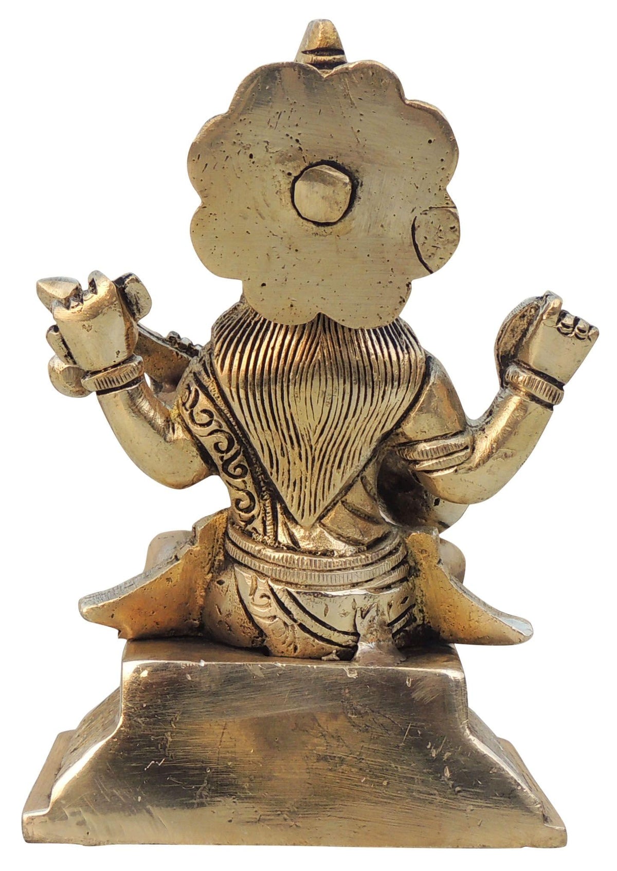Brass Showpiece Saraswati Ji God Idol Statue - 4*3.7*6 inch (BS1526 H)