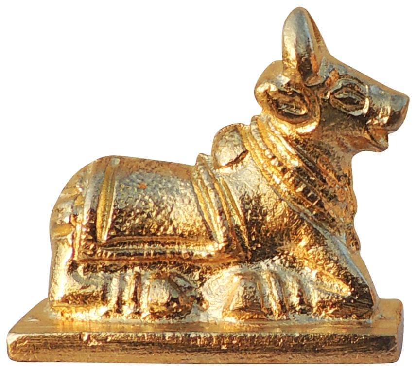 Brass Showpiece Nandi Ji God Idol Statue - 2*1.1*2 Inch (BS1530 B)