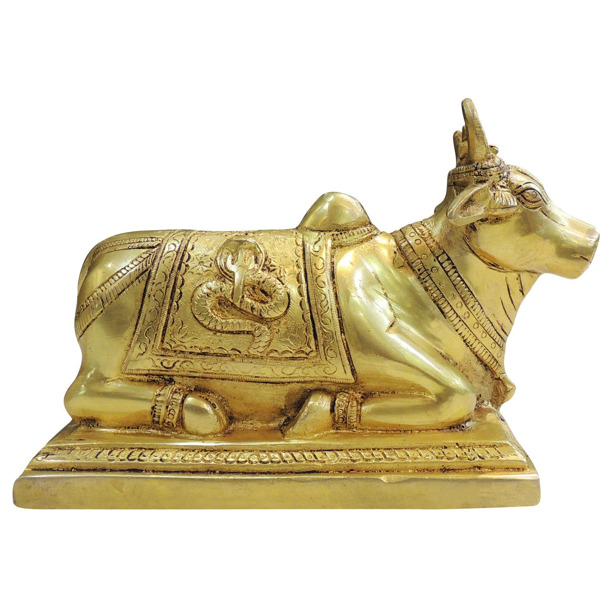 Brass Showpiece Nandi Idol Statue - 7*3*4.5 inch (BS1532 C)