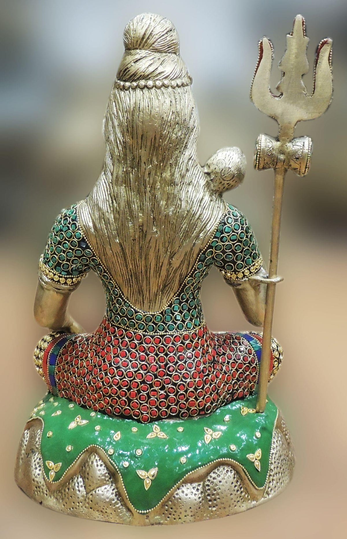 Brass Showpiece Shiv Ji Hill God Idol Statue - 9.5*8.5*15.5 Inch (BS1558 A)