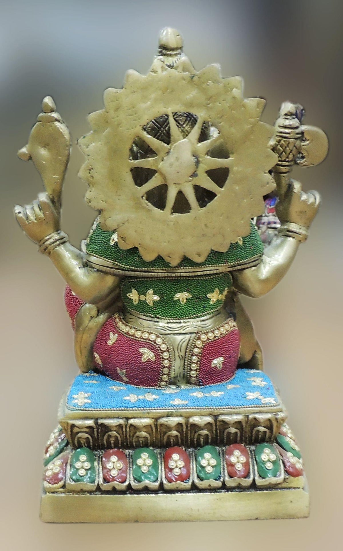 Brass Showpiece Ganesh Ji God Idol Statue - 8.5*7*13 Inch (BS1559 A)