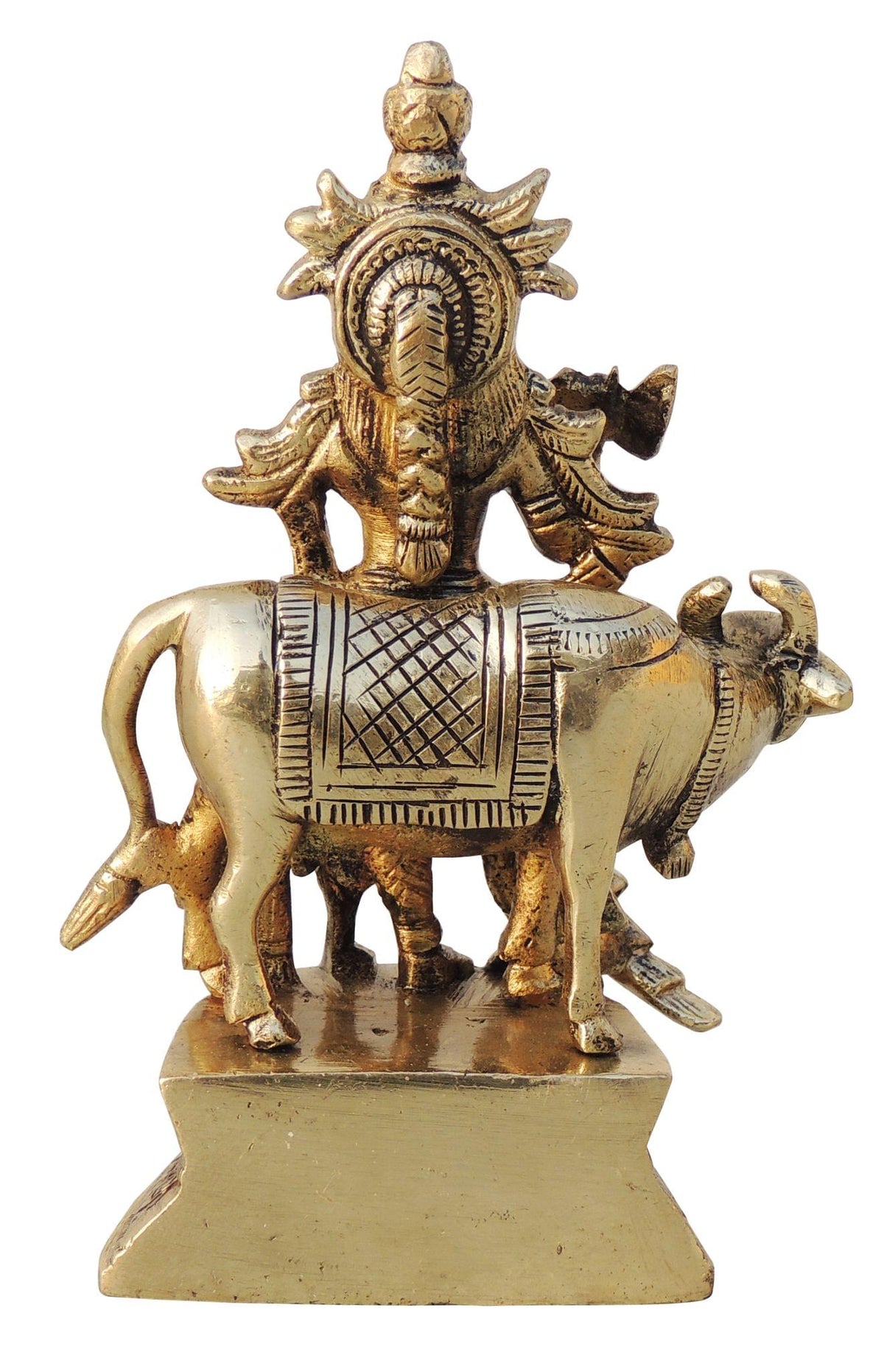 Brass Krishna with Cow Idol statue -3.2*2*5.5 Inch (BS1579 C)