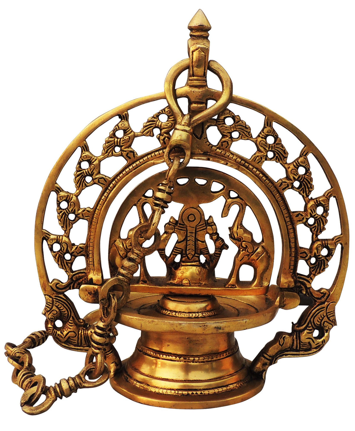 Brass Showpiece Gaj Laxmi Ji God Idol Statue - 8*5.5*10 Inch (BS1589 A)