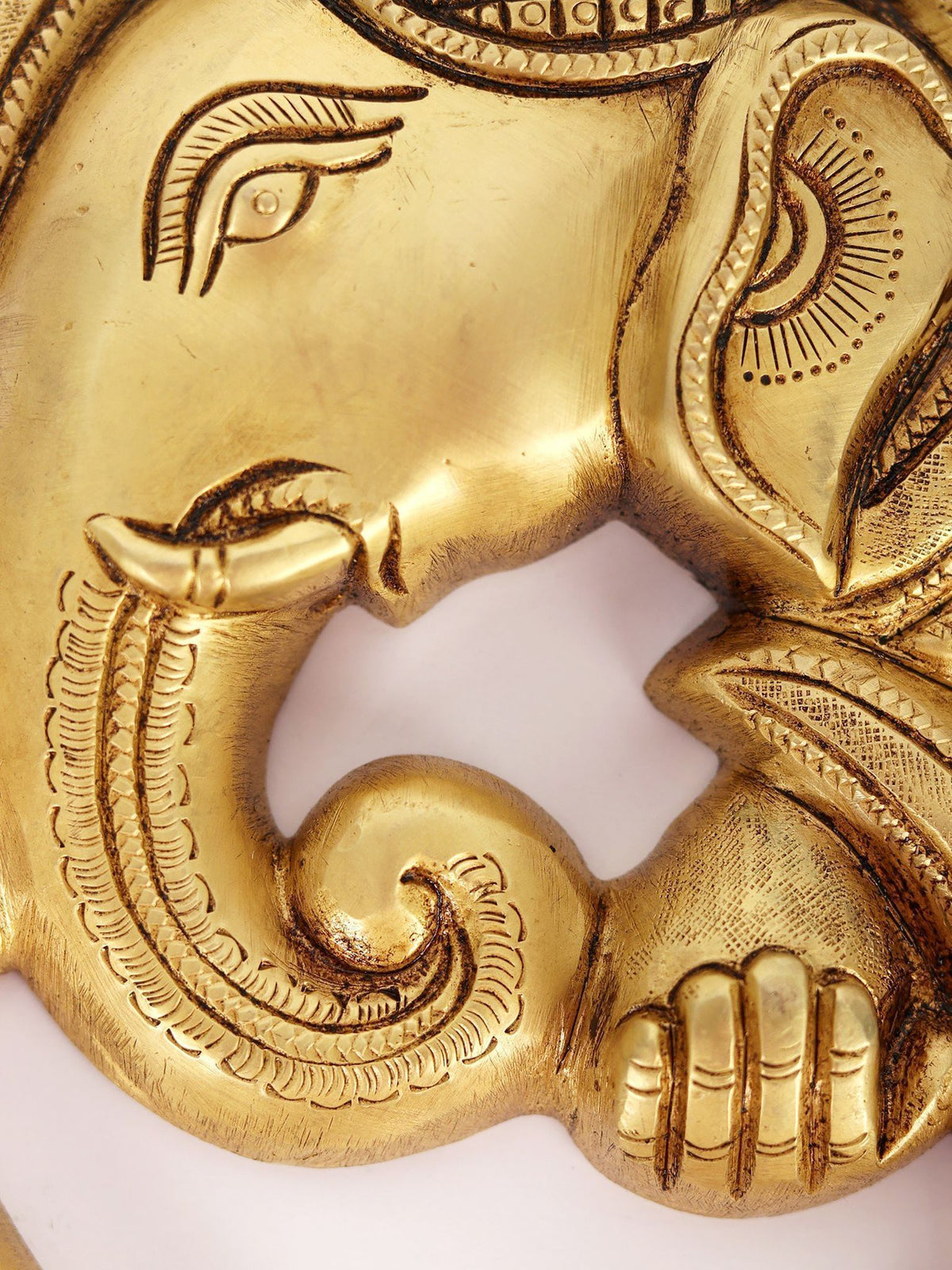 Brass Showpiece Om With Ganesh Face God Idol Statue - 8*1*8.2 Inch (BS1609 C)