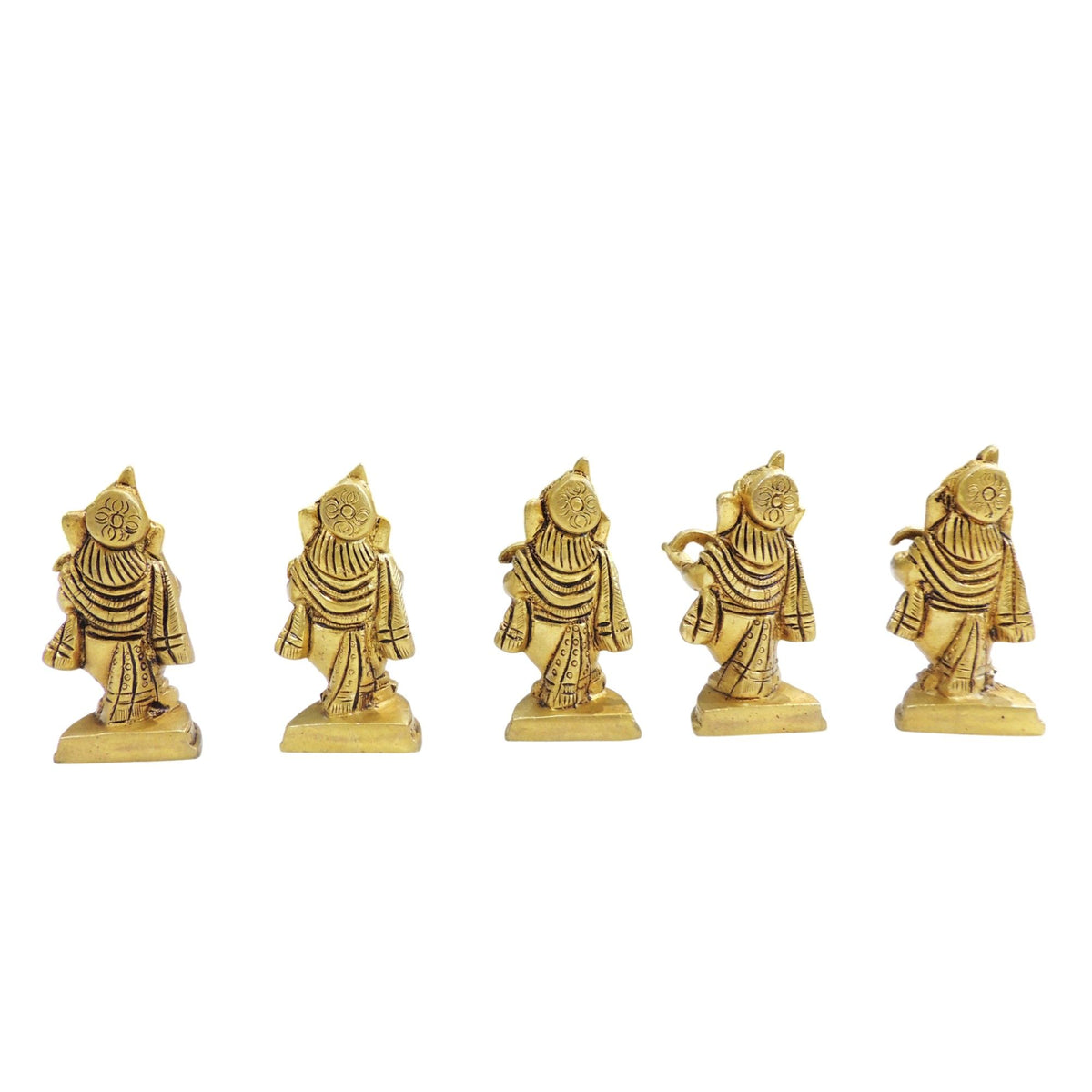 Brass Showpiece Ganesh Musical Set God Idol Statue (BS1649 C)