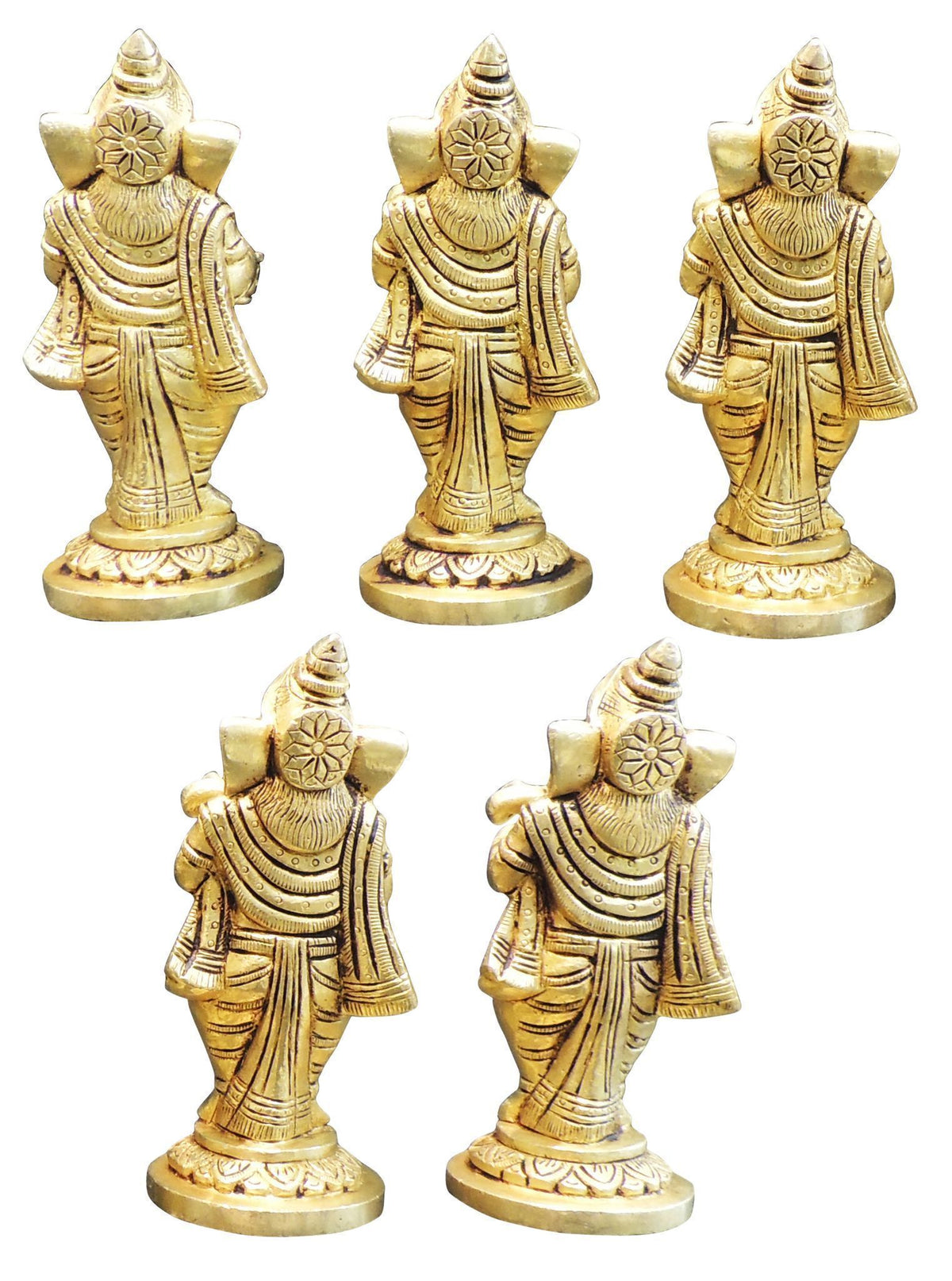 Brass Showpiece Musical Ganesh 5 pcs set God Idol Statue (BS1649 D )