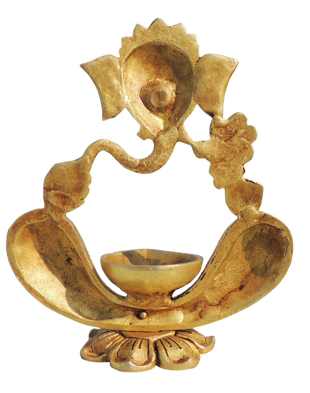 Brass Showpiece Ganesh Deepak God Idol Statue - 6*3*7 Inch (BS1656 D)