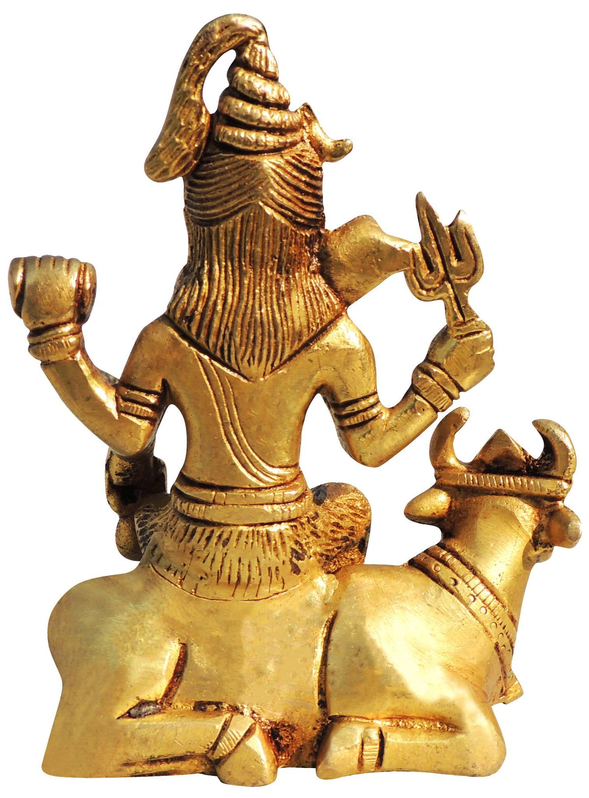 Brass Showpiece Shiv On Nandi God Idol Statue - 3.5*2.2*4.5 Inch (BS1670 D)