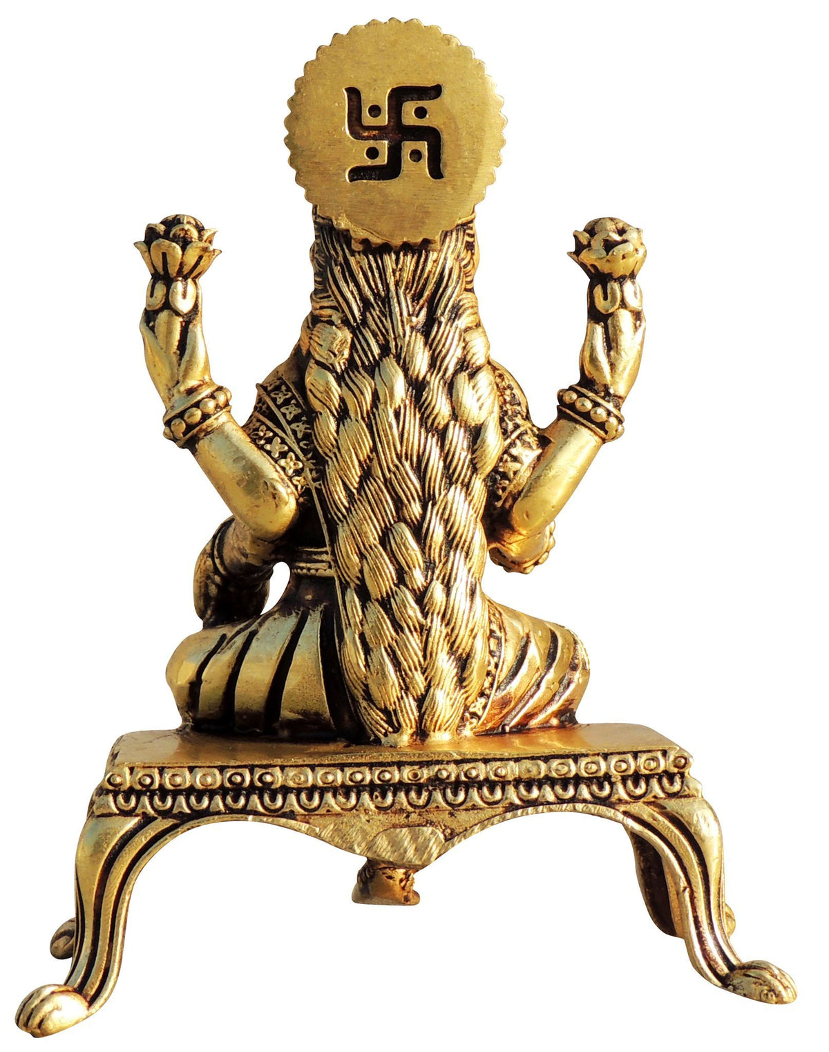 Brass Showpiece Laxmi Ji God Idol Statue, Made From Machine - 3*1.5*4 Inch (BS1700 L)