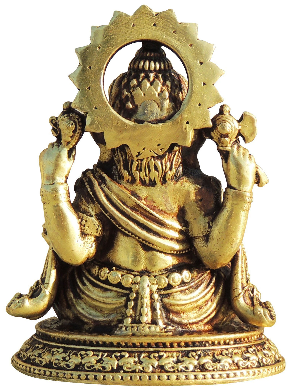 Brass Showpiece Ganesh Ji God Idol Statue, Made From Machine - 2.5*4.6*2.5 Inch (BS1701 G)