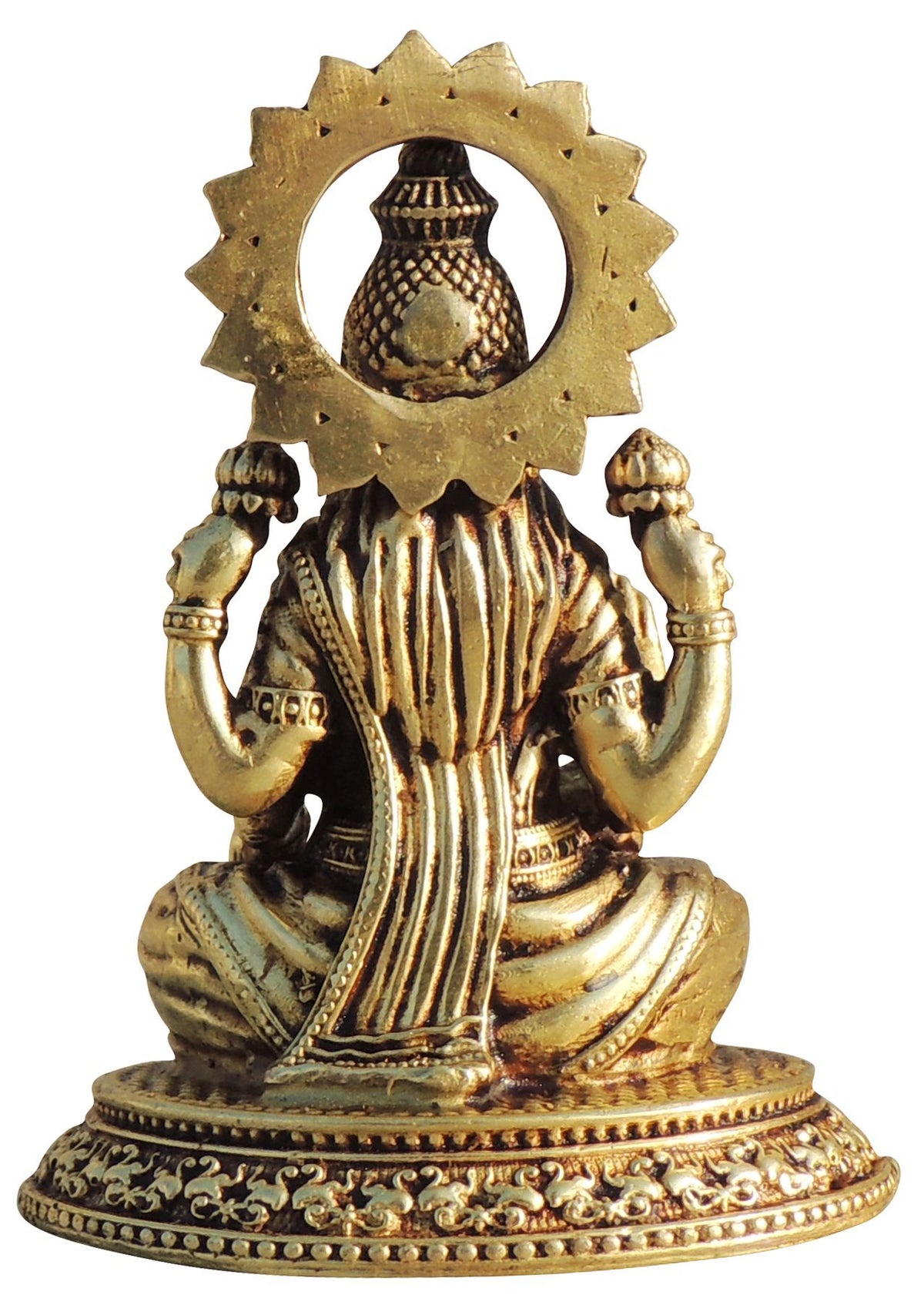 Brass Showpiece Laxmi Ji God Idol Statue, Made From Machine - 2.5*1.6*2.6 Inch (BS1701 L)