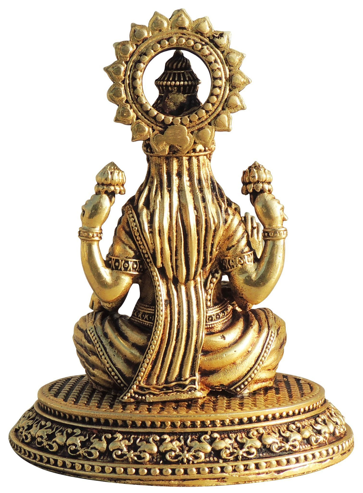 Brass Showpiece Laxmi Ji God Idol Statue, Made From Machine - 3.5*3*4.2 Inch (BS1702 L)