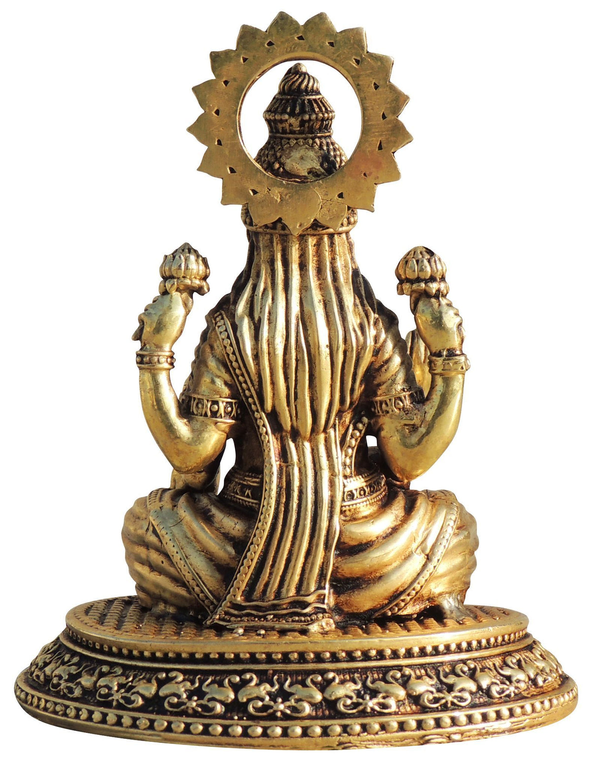 Brass Showpiece Laxmi Ji God Idol Statue, Made From Machine - 3.7*3.5*4.5 Inch (BS1703 L)