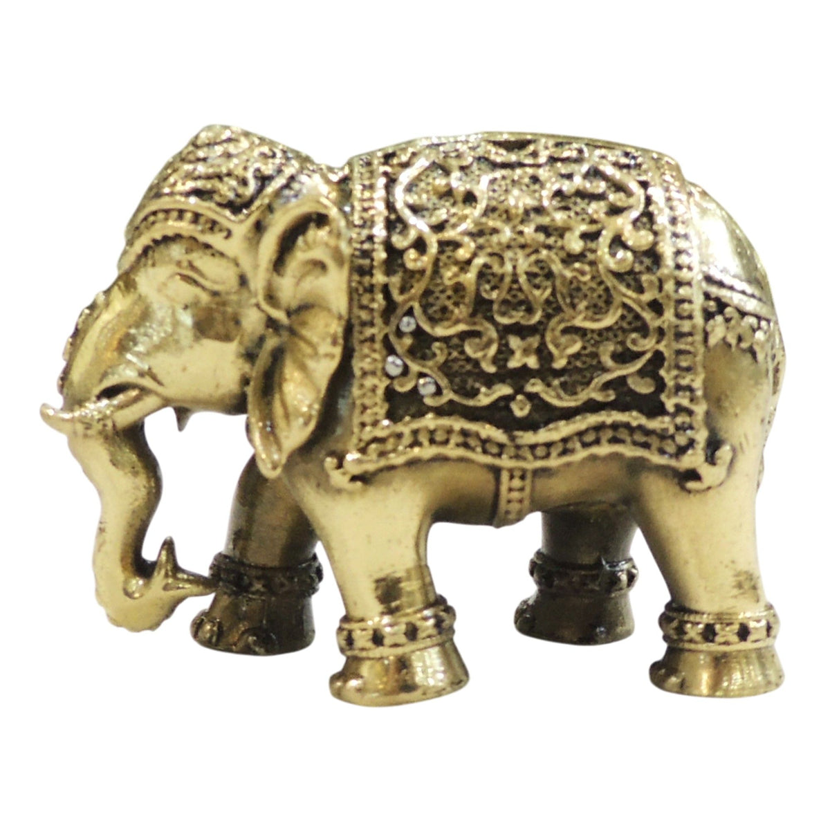 Brass Showpiece Elephant God Idol Statue - 1.2*1.2*2 Inch (BS1707 K)
