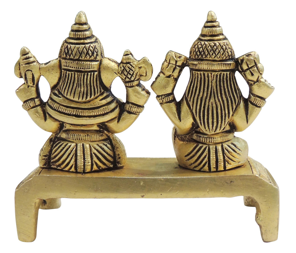 Brass Showpiece Laxmi Ganesh God Idol Statue - 3.5*2*3 Inch (BS1726 C)