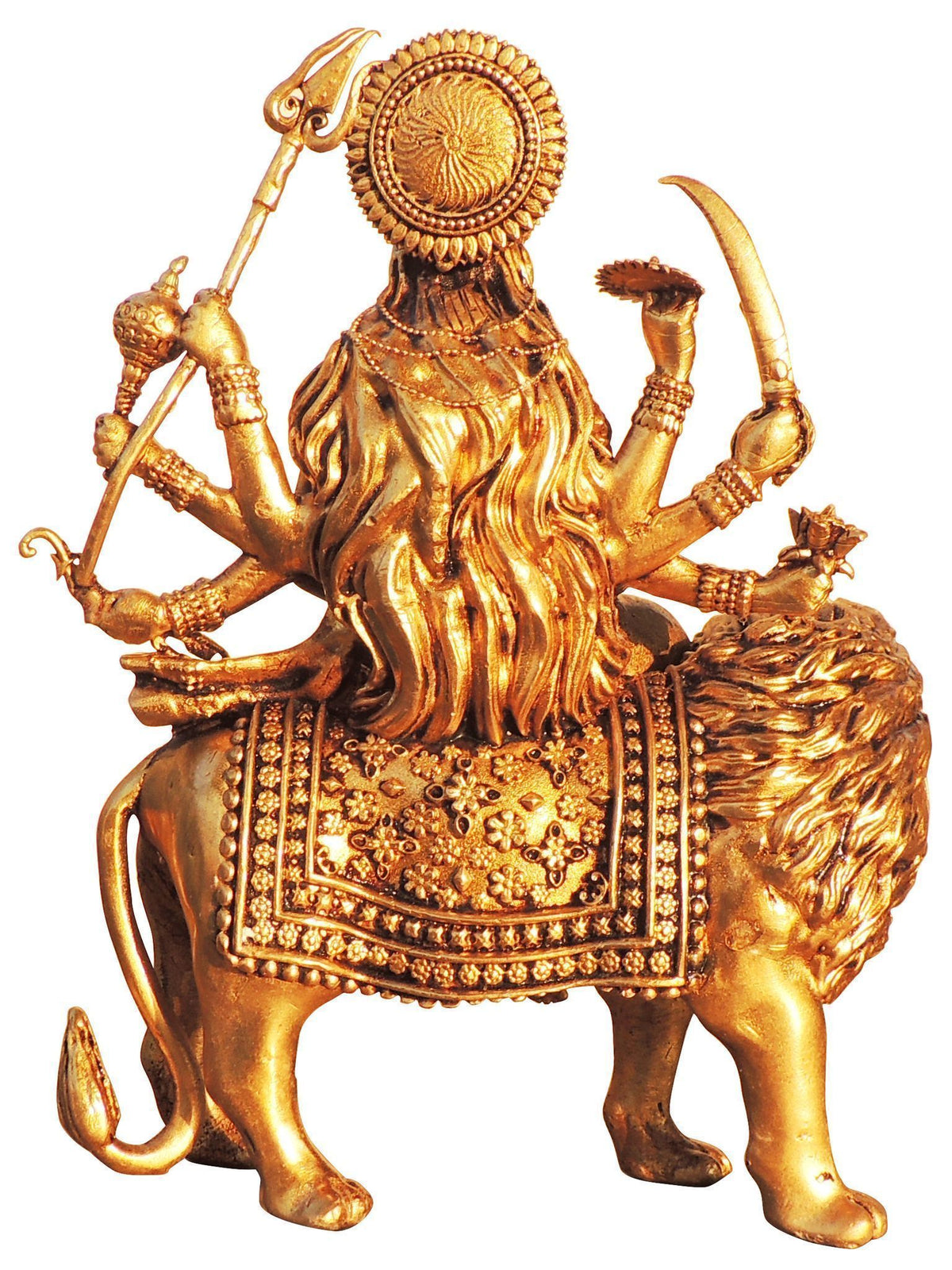 Brass Showpiece Durga Ji God Idol Statue - 3.5*3.5*6.5 Inch (BS1732 J)
