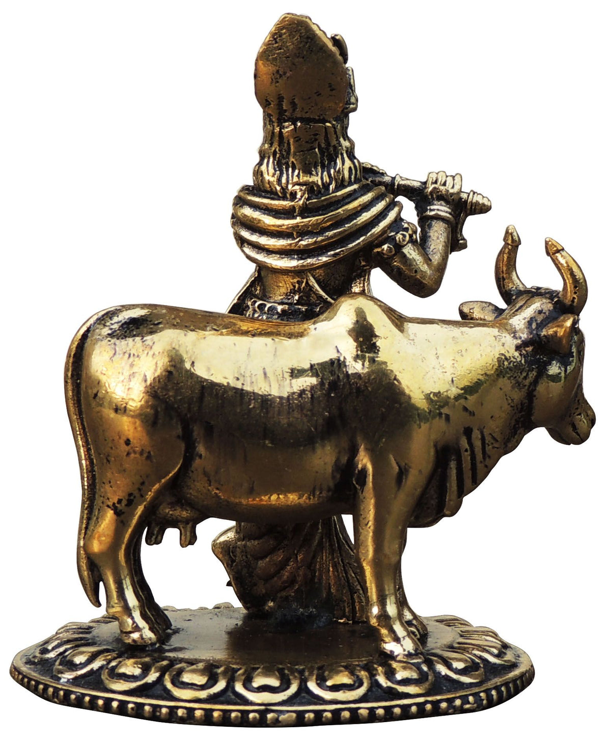 Brass Showpiece Cow Krishna Statue - 2.5*1.6*3 Inch (BS1753 C)