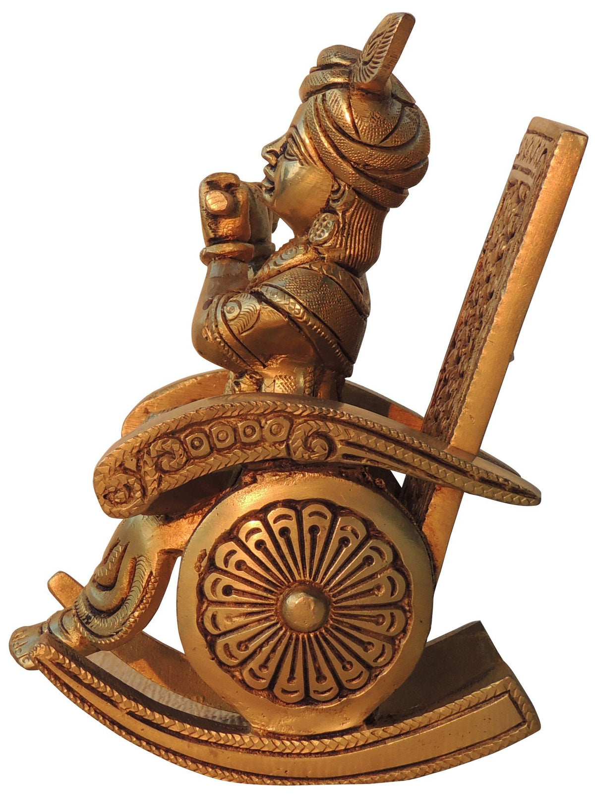 Brass Showpiece Krishna with Chair God Idol Statue - 5.5*4*6 Inch (BS1777 D)