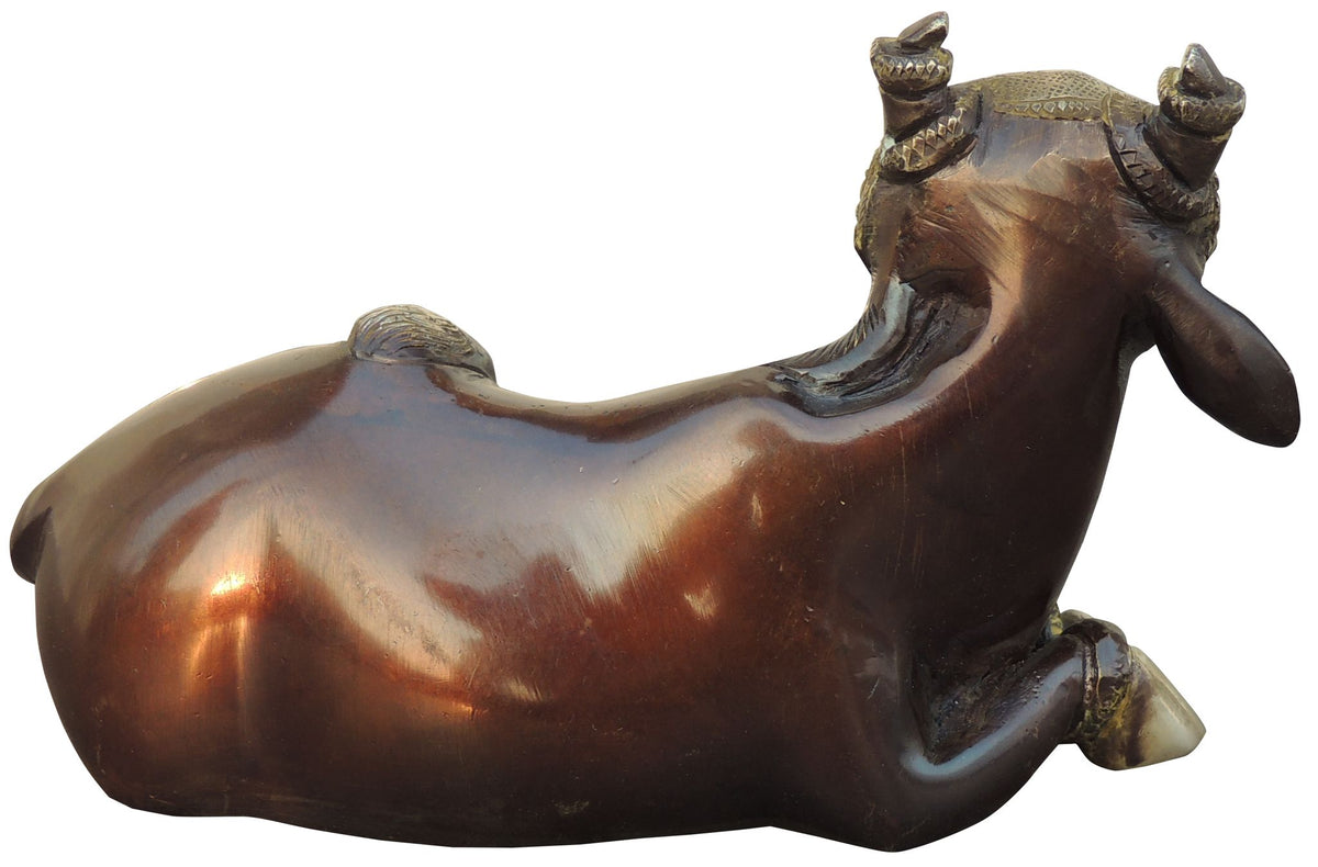 Brass Showpiece Nandi Ji God Idol Statue - 6*3*3.5 Inch (BS1790 D)