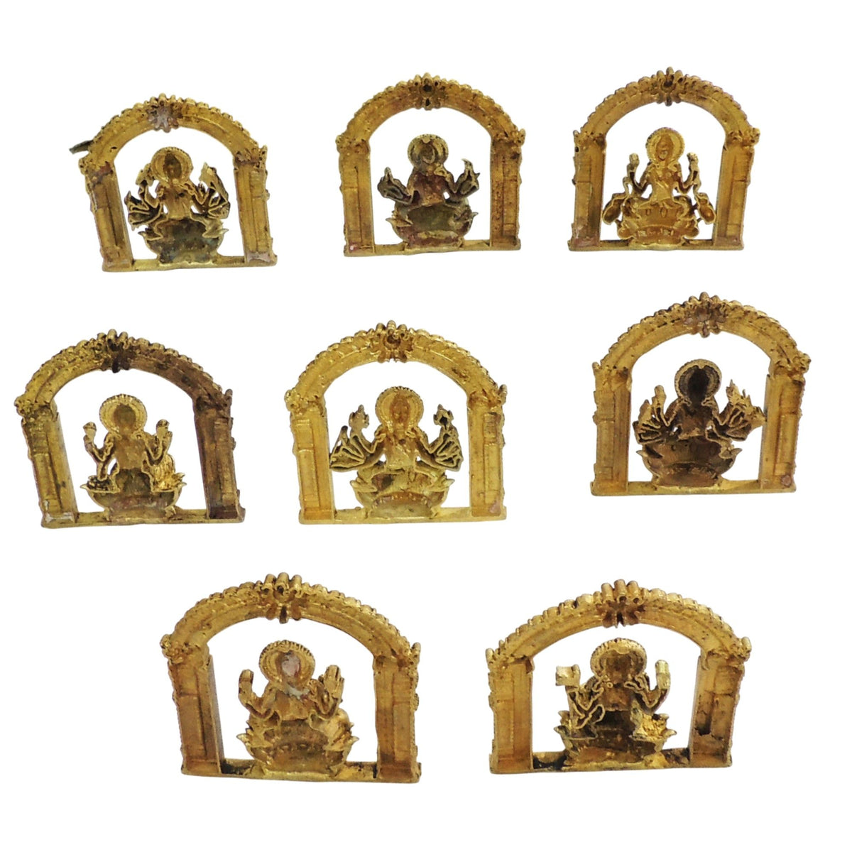 Brass Showpiece Aasth Laxmi Statue - 4*0.6*4 Inch (BS1810 C)