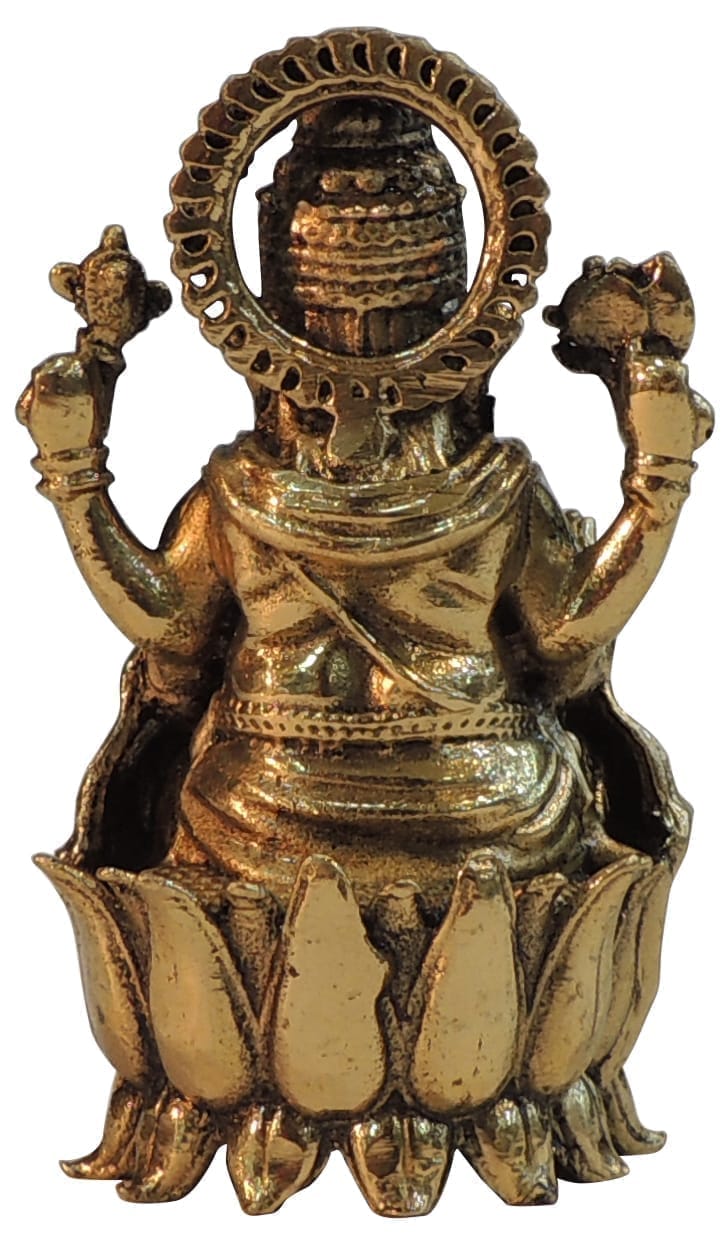 Brass Showpiece Ganesh Ji God Idol Statue - 1.6*1.5*3 Inch (BS1822 G)