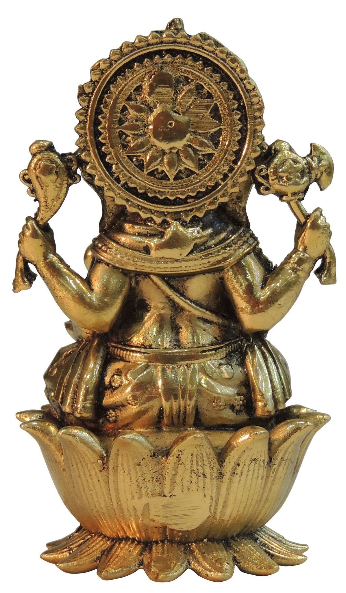 Brass Showpiece Ganesh Ji God Idol Statue - 3*2.5*4.5 Inch (BS1824 G)