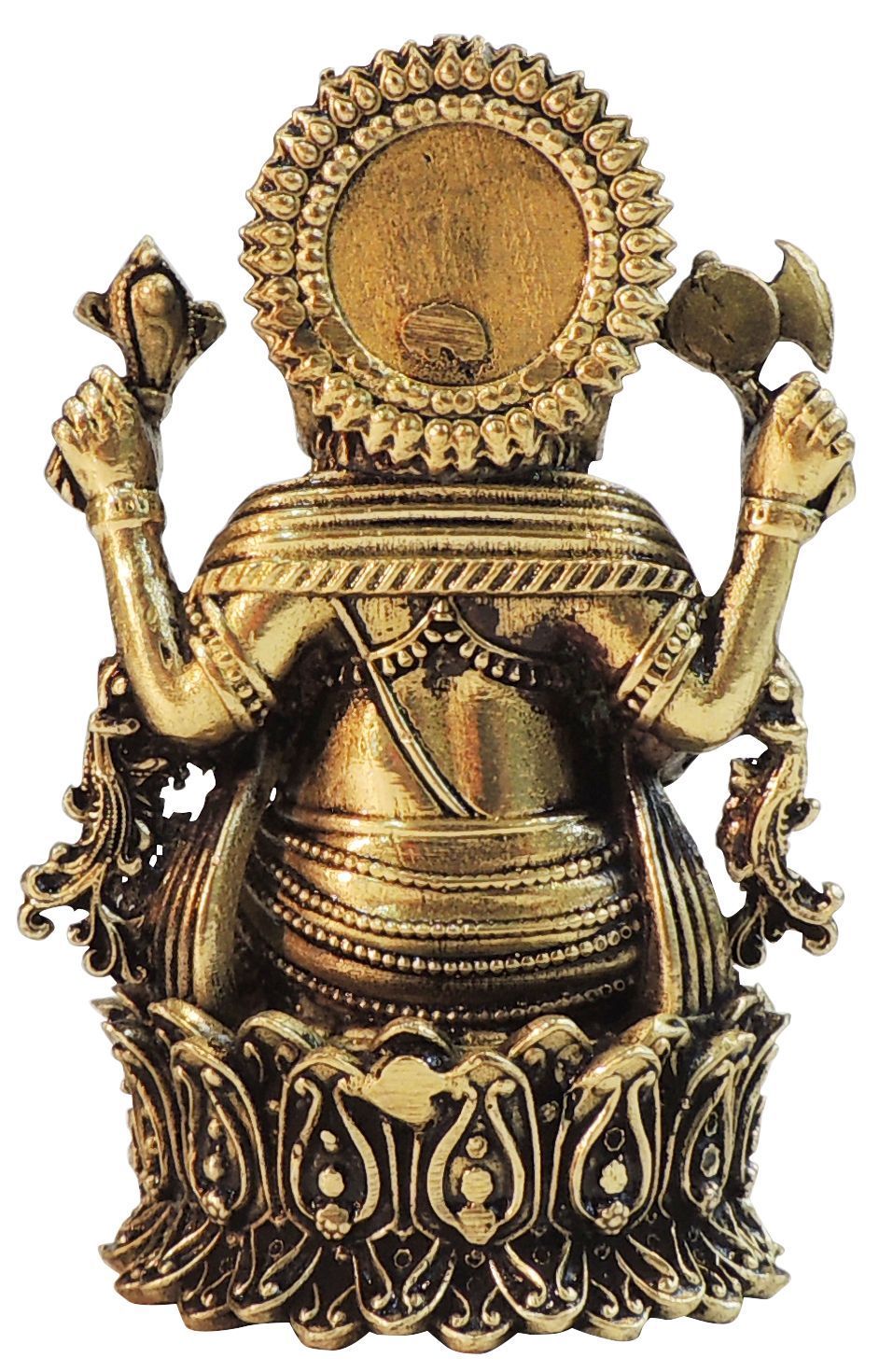 Brass Showpiece Ganesh Ji God Idol Statue - 2.5*2.5*4.2 Inch (BS1825 G)