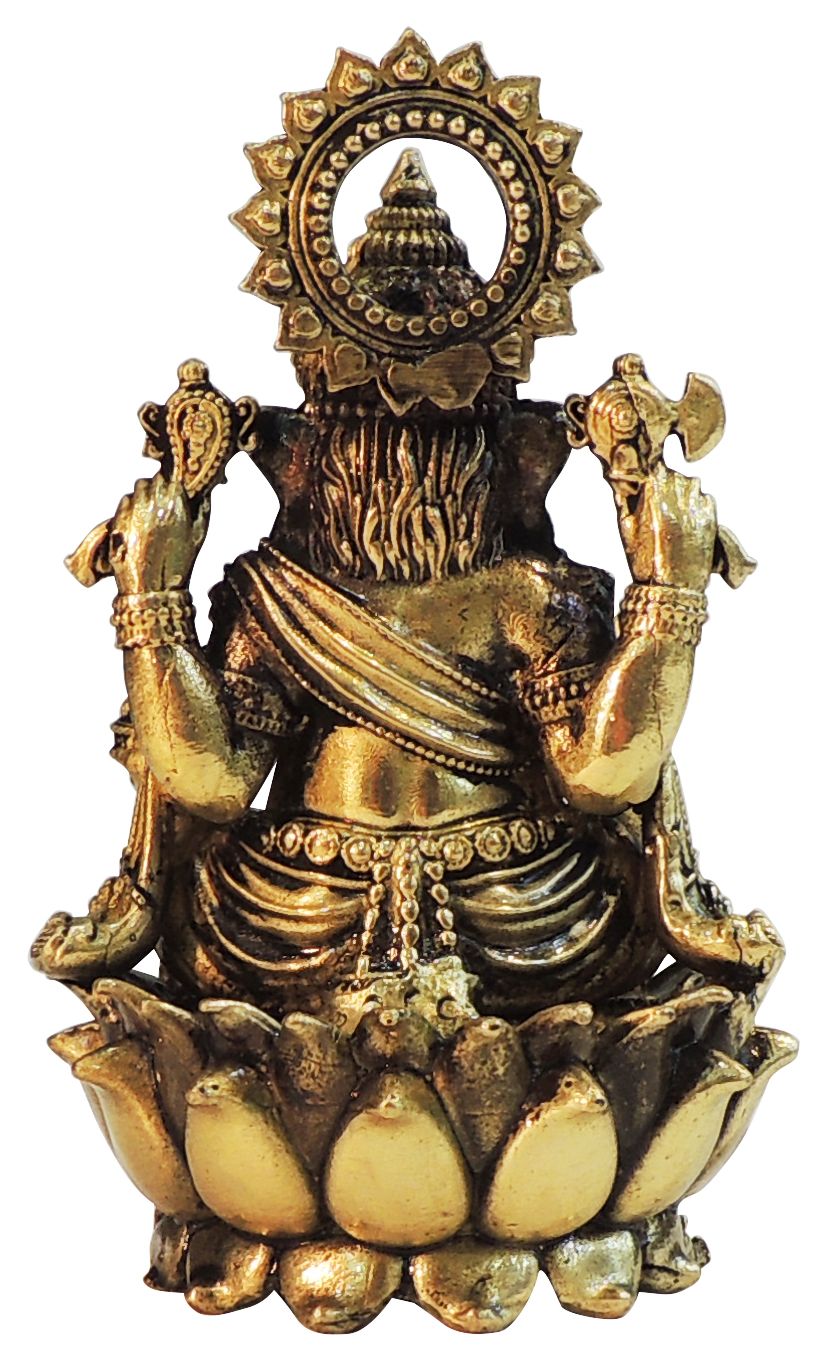Brass Showpiece Ganesh Ji God Idol Statue, Made From Brass - 3*2.7*4.3 Inch (BS1828 G)