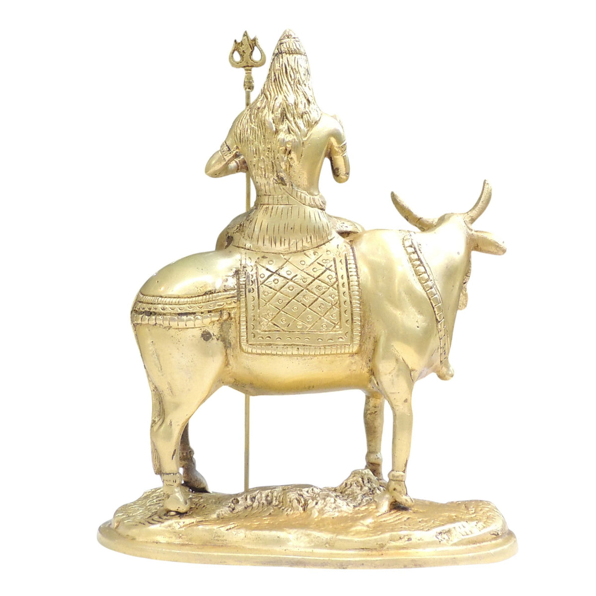 Brass Showpiece Shiv Ji On Nandi God Idol Statue - 7*3.5*9 Inch (BS1835 C)