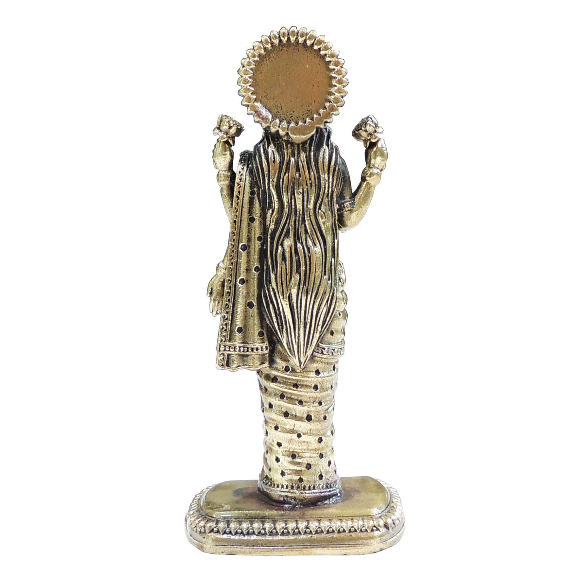 Brass Showpiece Standing Laxmi Ji God Idol Statue - 2*1.7*4.5 Inch (BS1855 C)
