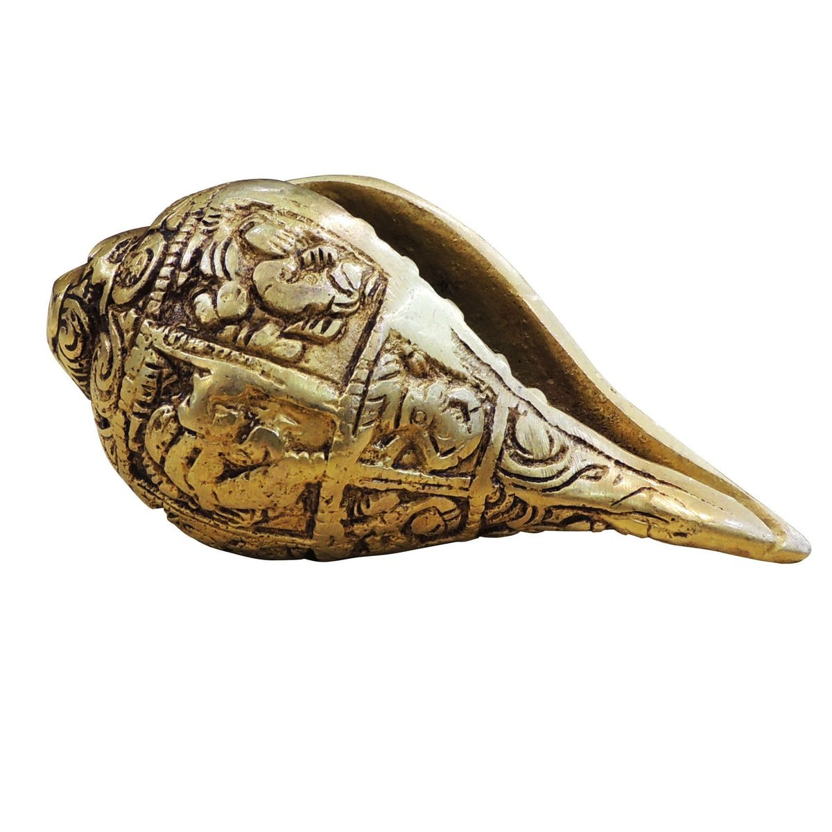 Brass Showpiece Shankh God Idol Statue - 5*2.5*2 Inch (BS1863 C)