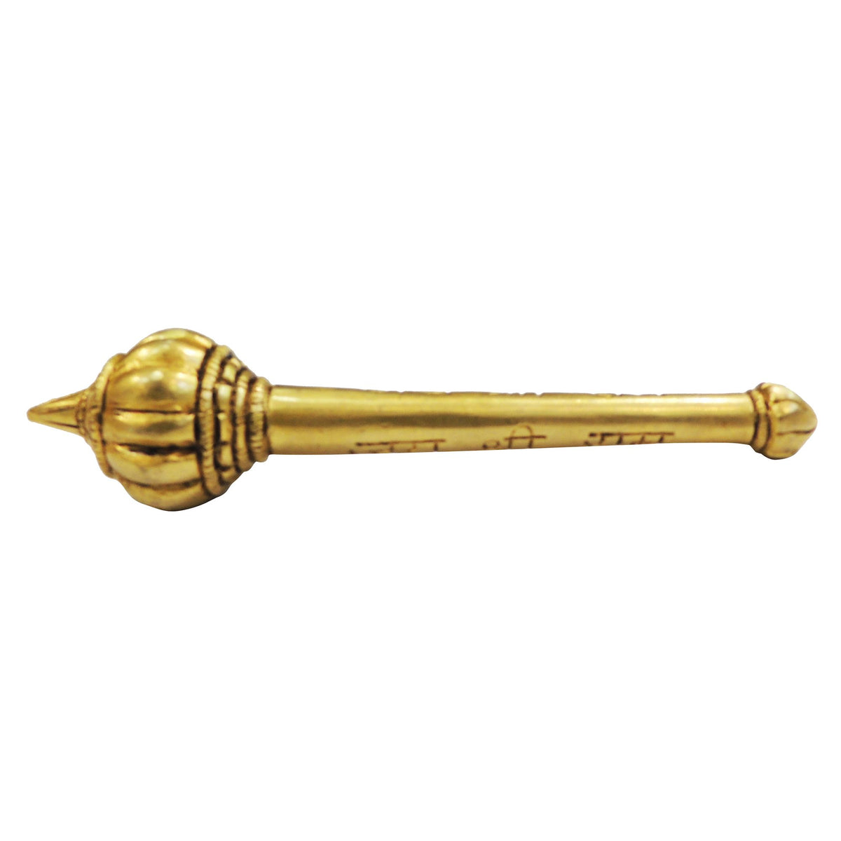 Brass Showpiece Hanuman Gada God Idol Statue - 6.5*1.5*1.5 Inch (BS1864 G)