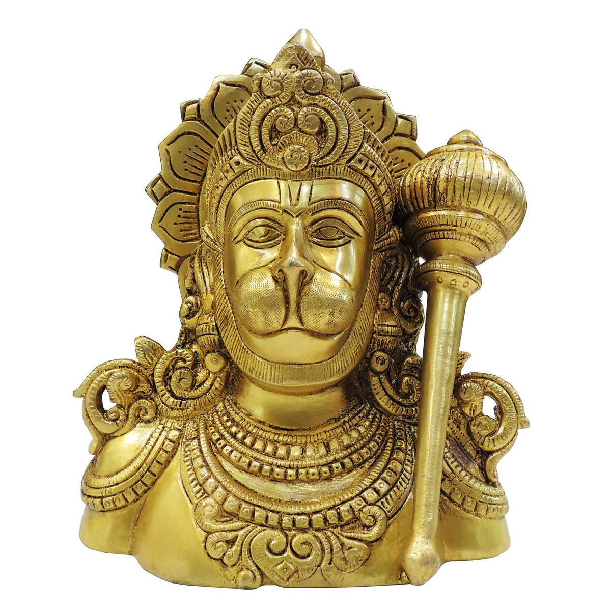Brass Showpiece Hanuman Face God Idol Statue - 7*3*8 Inch (BS1889 E)