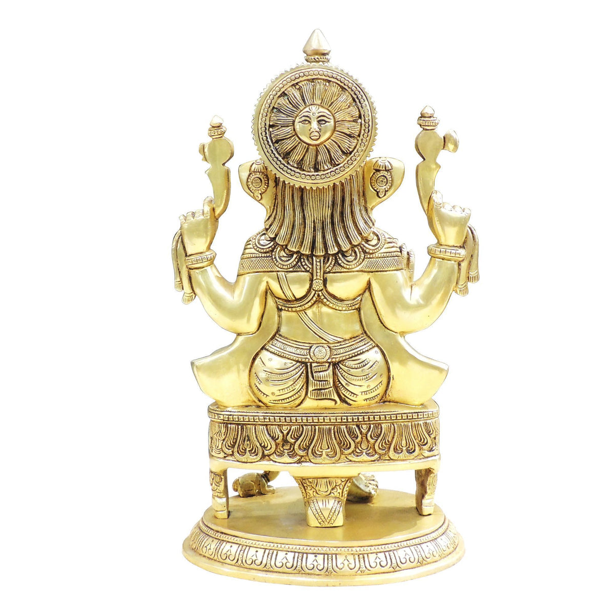 Brass Showpiece Ganesh God Idol Statue - 9*7*15.5 Inch (BS1891 G)