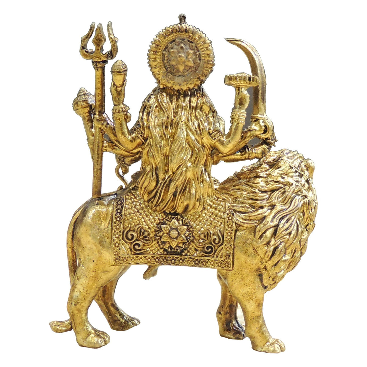 Brass Durga Ji Idol Statue - Small Size for Home Temple - 2.5*1*3 Inch (BS1922 F)