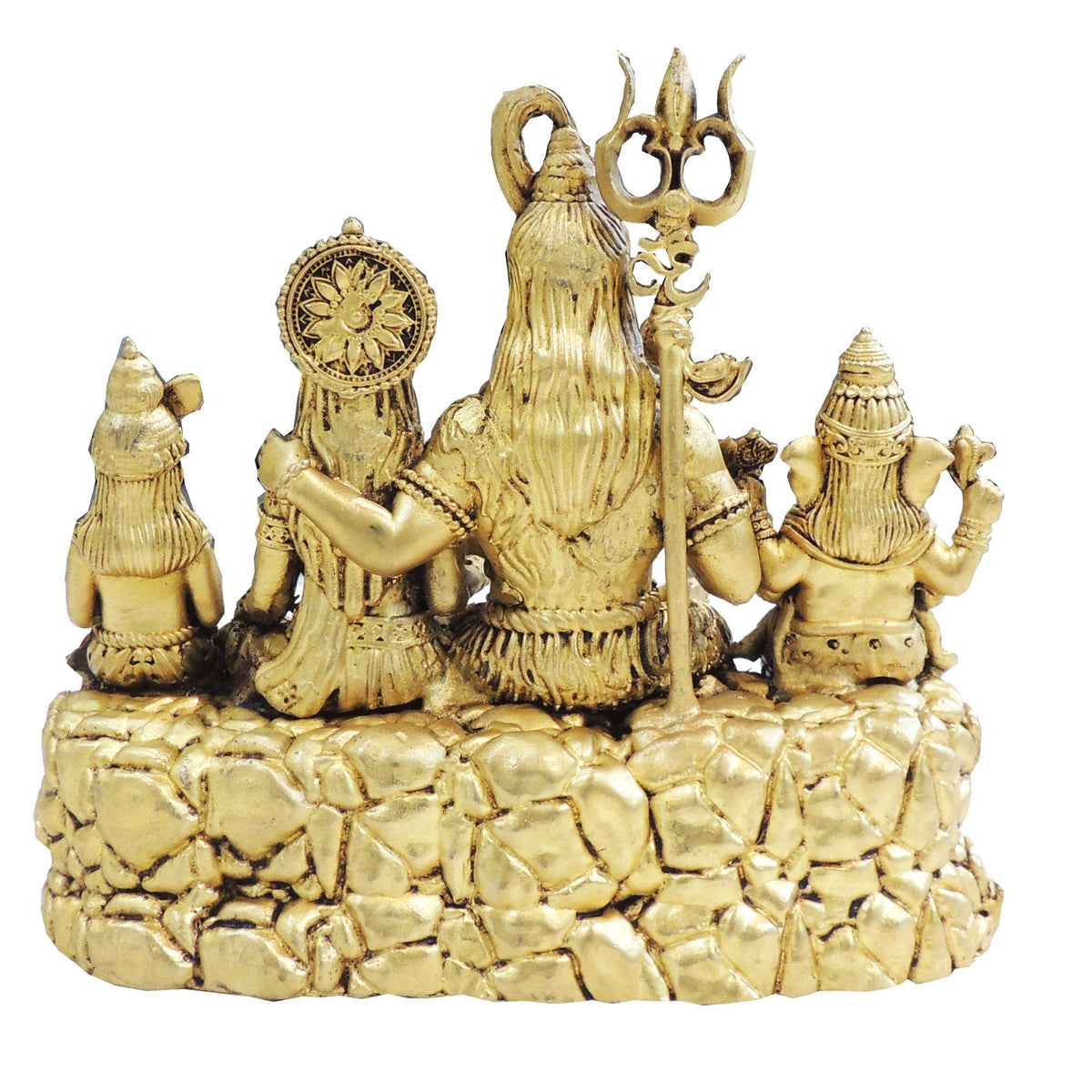 Brass Shiv Parivar Idol Statue for Home Temple, Large Size - 6*2.5*5.2 Inch (BS1932 G)