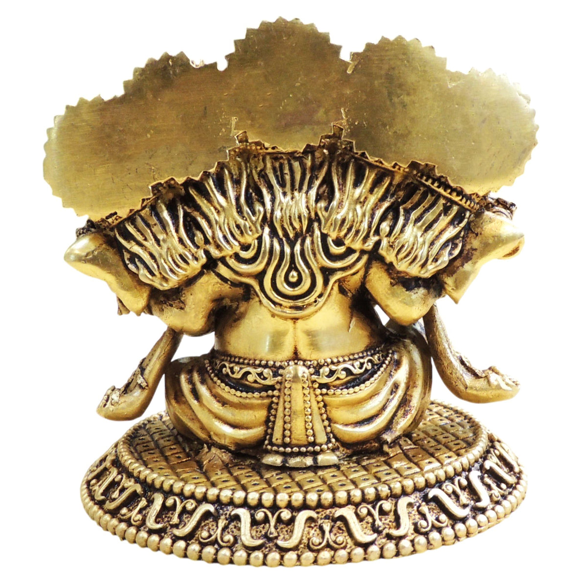 Brass Panchmukhi Ganesh Idol Statue for Home Temple & Gifting - 4*4*4 Inch (BS1935 C)