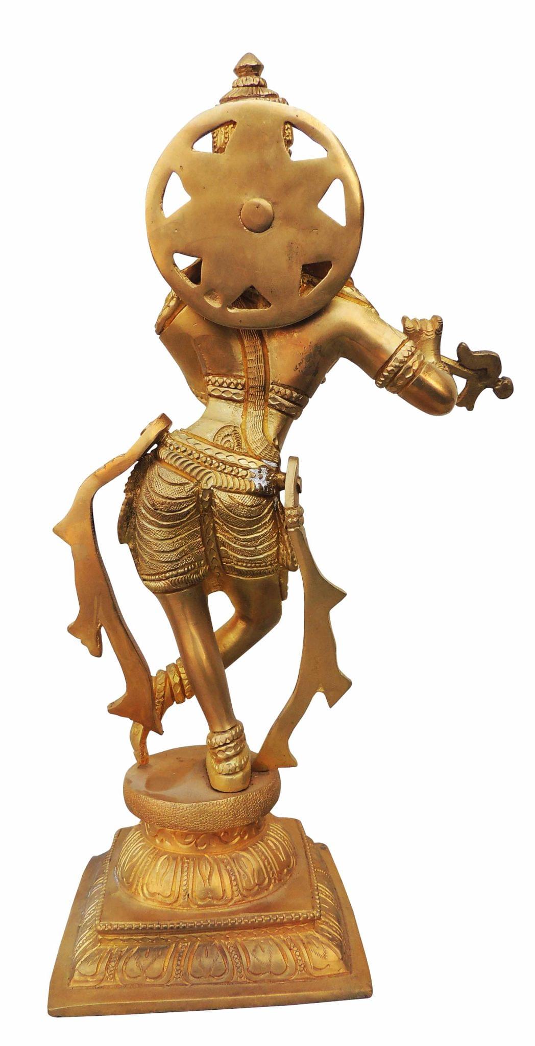 Brass Dancing Krishna SF-5.5*4.2*12 (BS348)