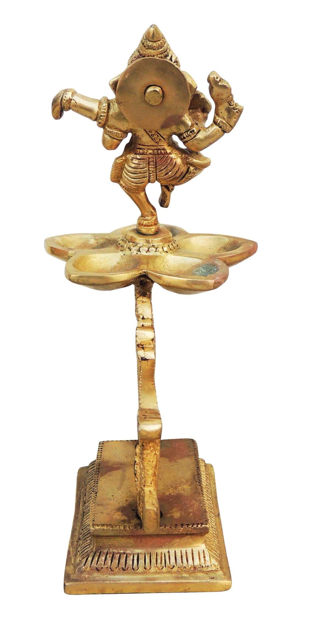 Brass Table D?cor Oil Lamp, Deepak - 7.5*6.5*7 Inch (BS390)
