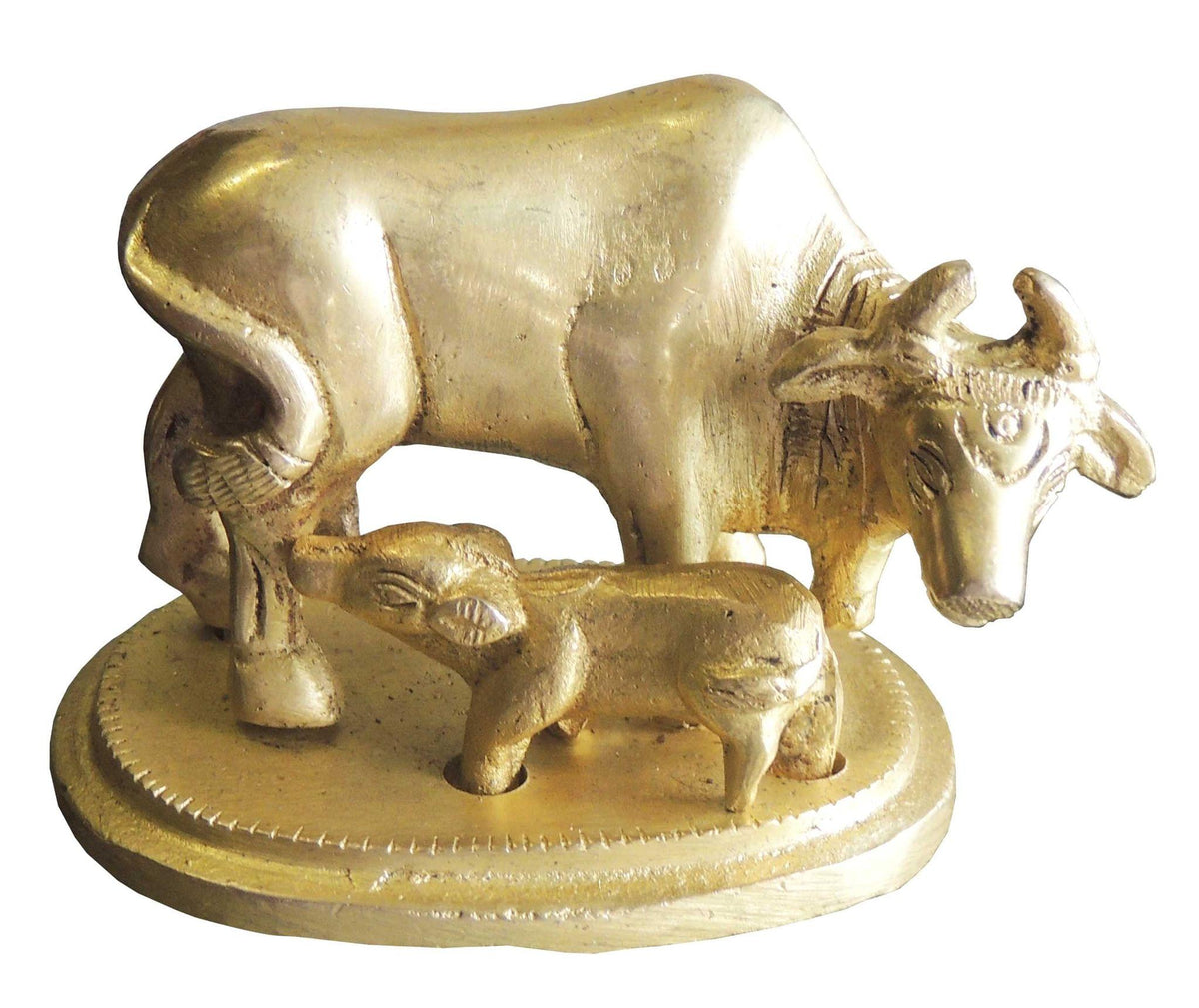 Brass Showpiece Cow Statue - 3*2*2.5 inch (BS391 X)