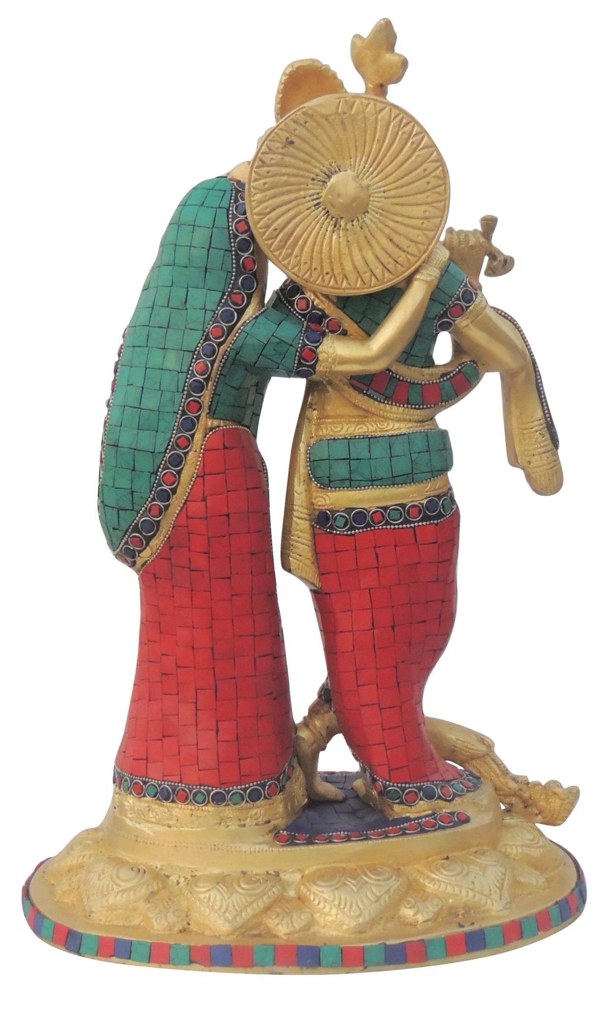 Brass Radhe Krishna Statue God idol - 10.6*8*17 inch (BS399 M)