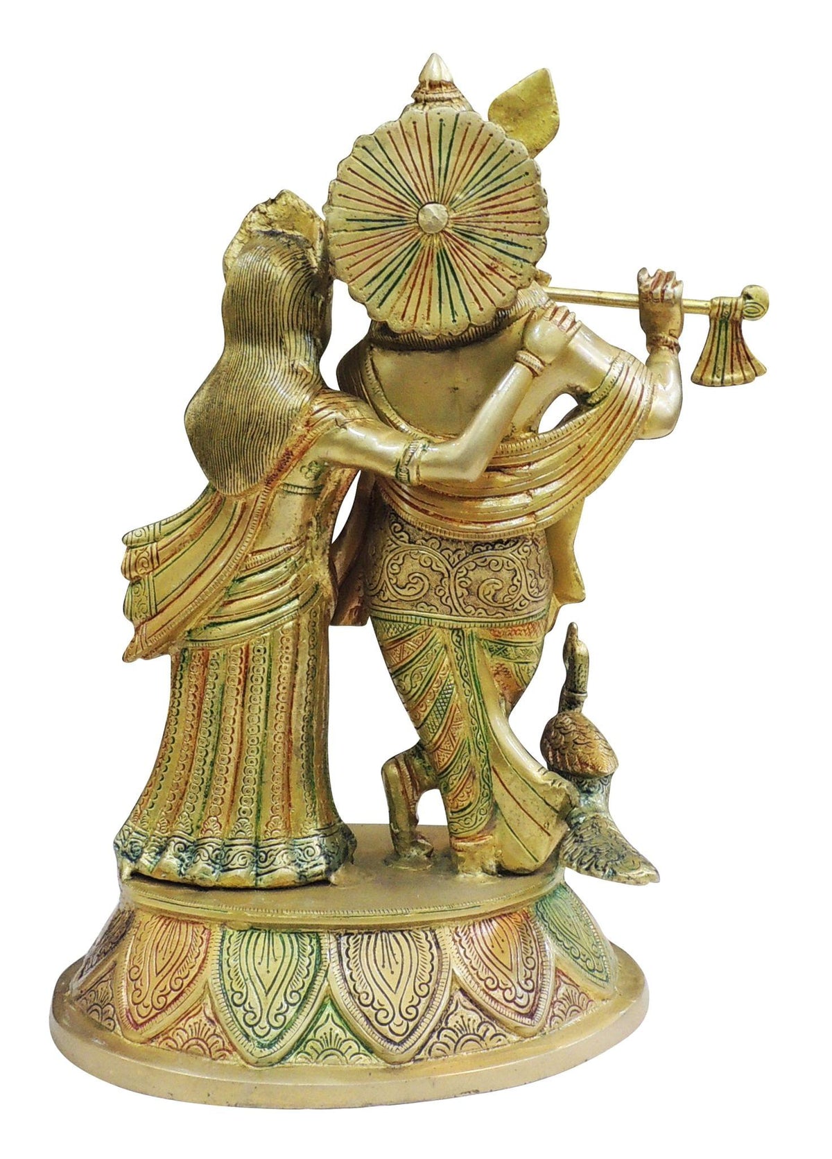 Brass Showpiece Radha Krishna God Idol Statue - 10*8*16 Inch (BS399 X)