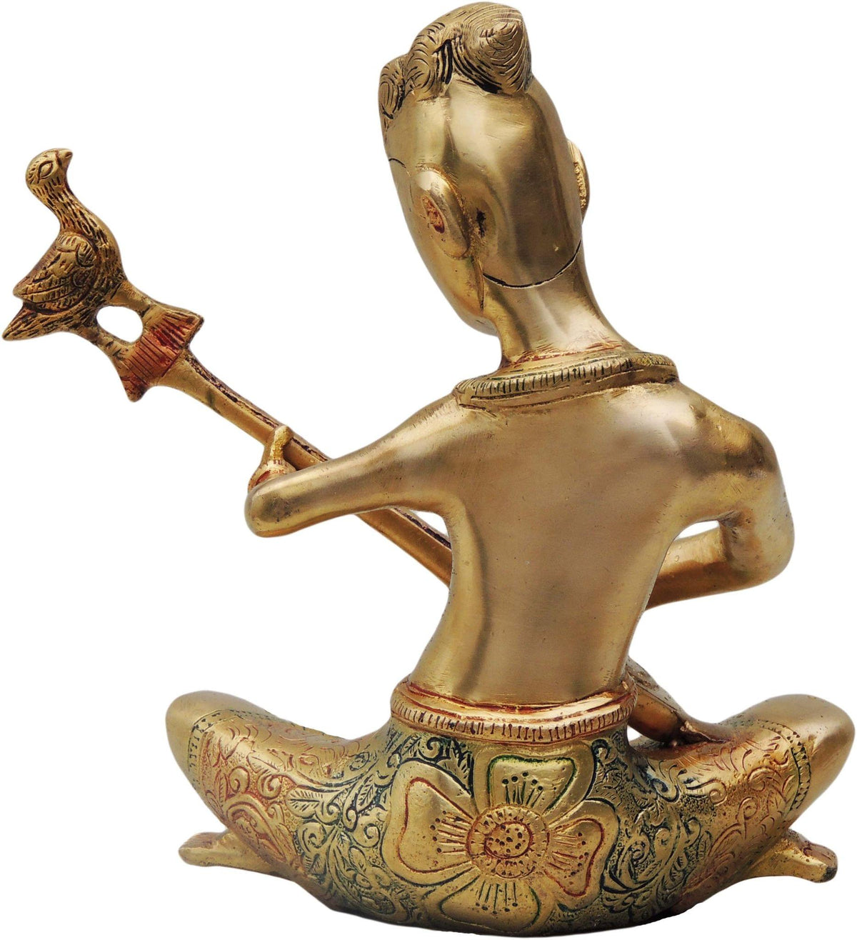 Brass Showpiece Rajasthani Guitar Statue - 6.5*3.5*8.5 Inch (BS479 C)