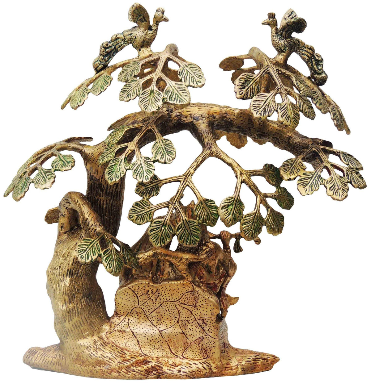 Brass Showpiece Tree Radha Krishna colour God Idol Statue - 14*9.5*14 inch (BS482)
