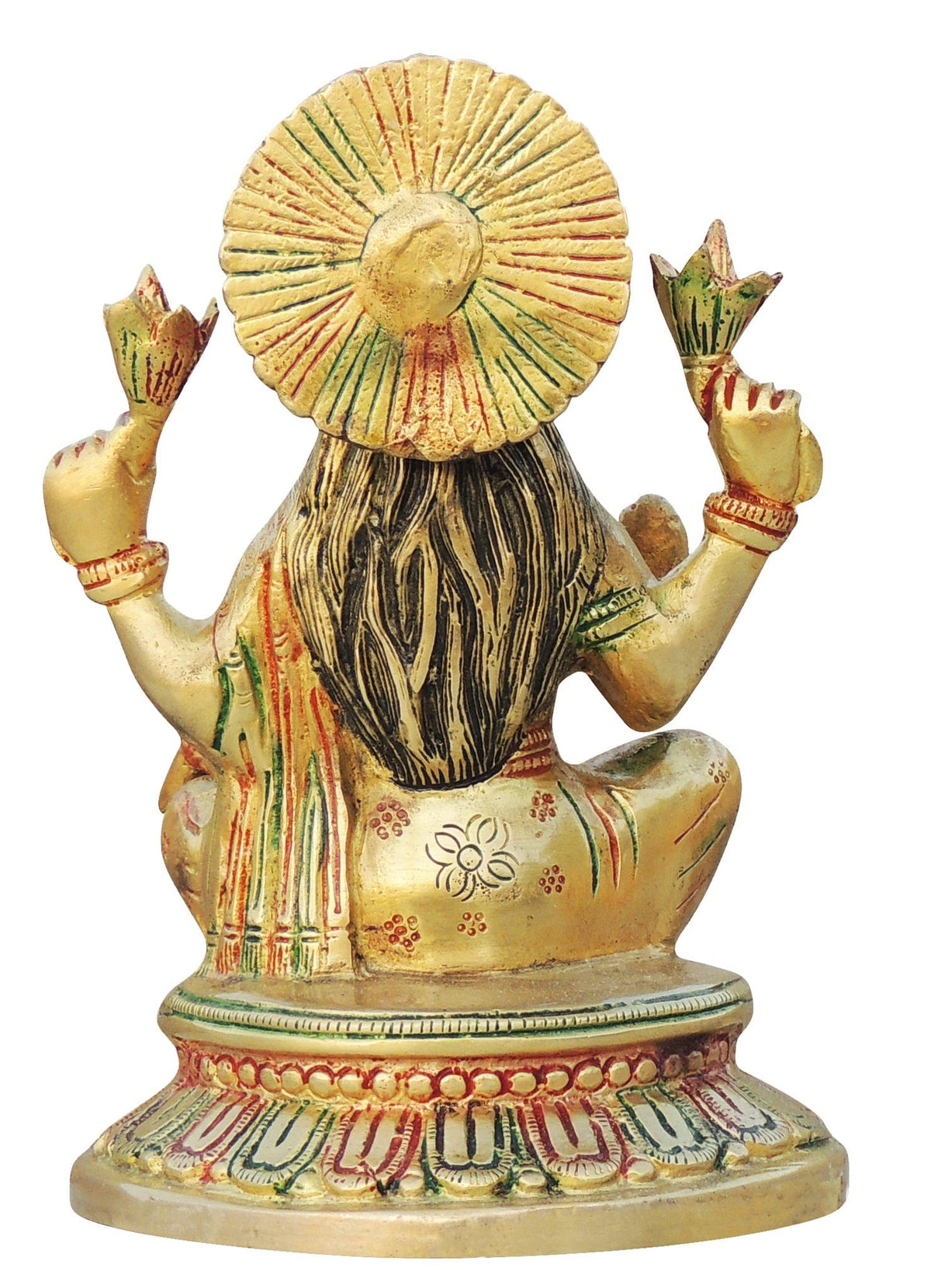 Brass Showpiece Laxmi Ji God Idol Statue - 5.4*5.4*8 Inch (BS497 L)