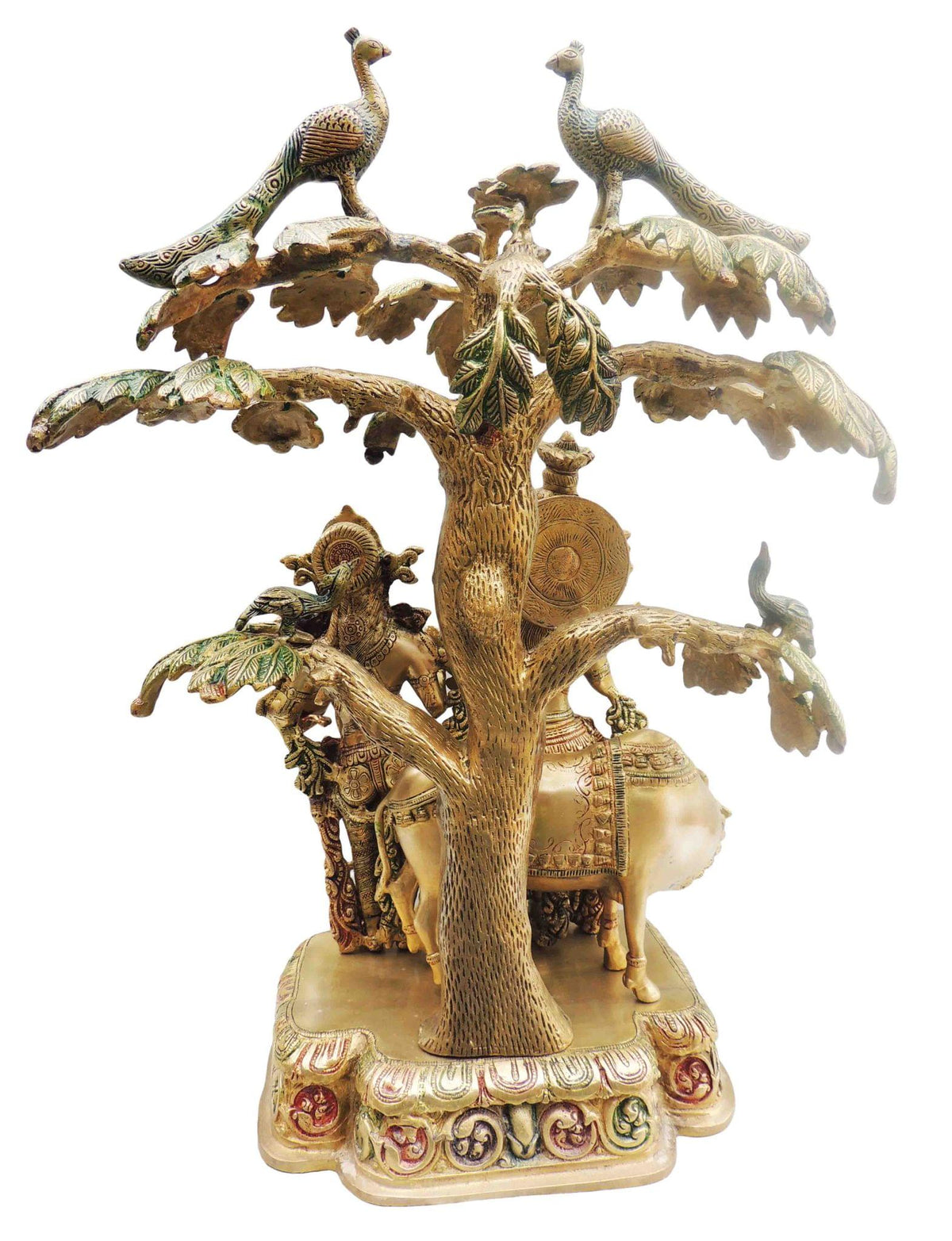 Brass Showpiece Tree Radha Krishna colour God Idol Statue - 17.5*10*24 inch (BS500)