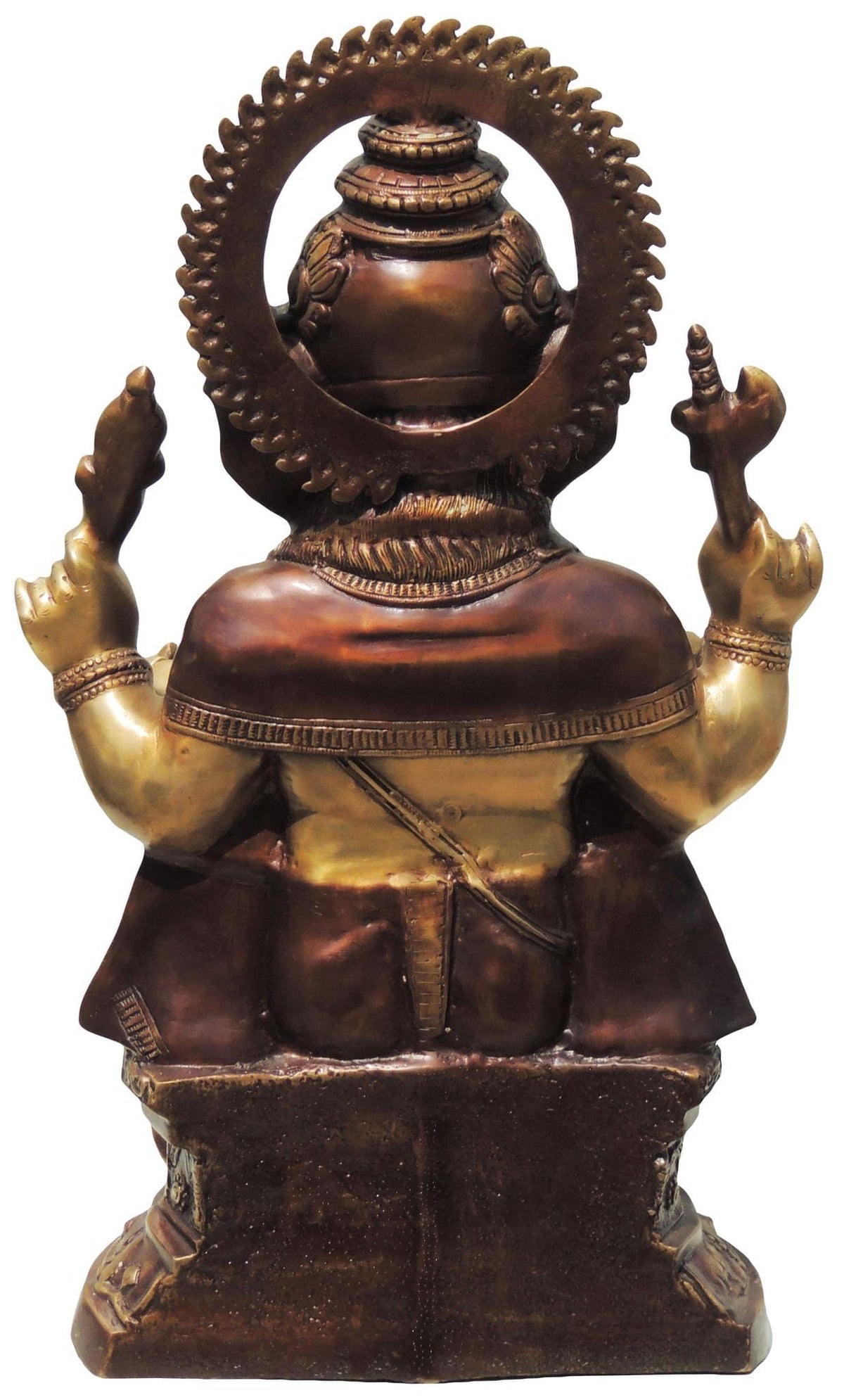 Brass Showpiece Ganesh Ji Antique Statue - 15*10.8*26 Inch (BS587)