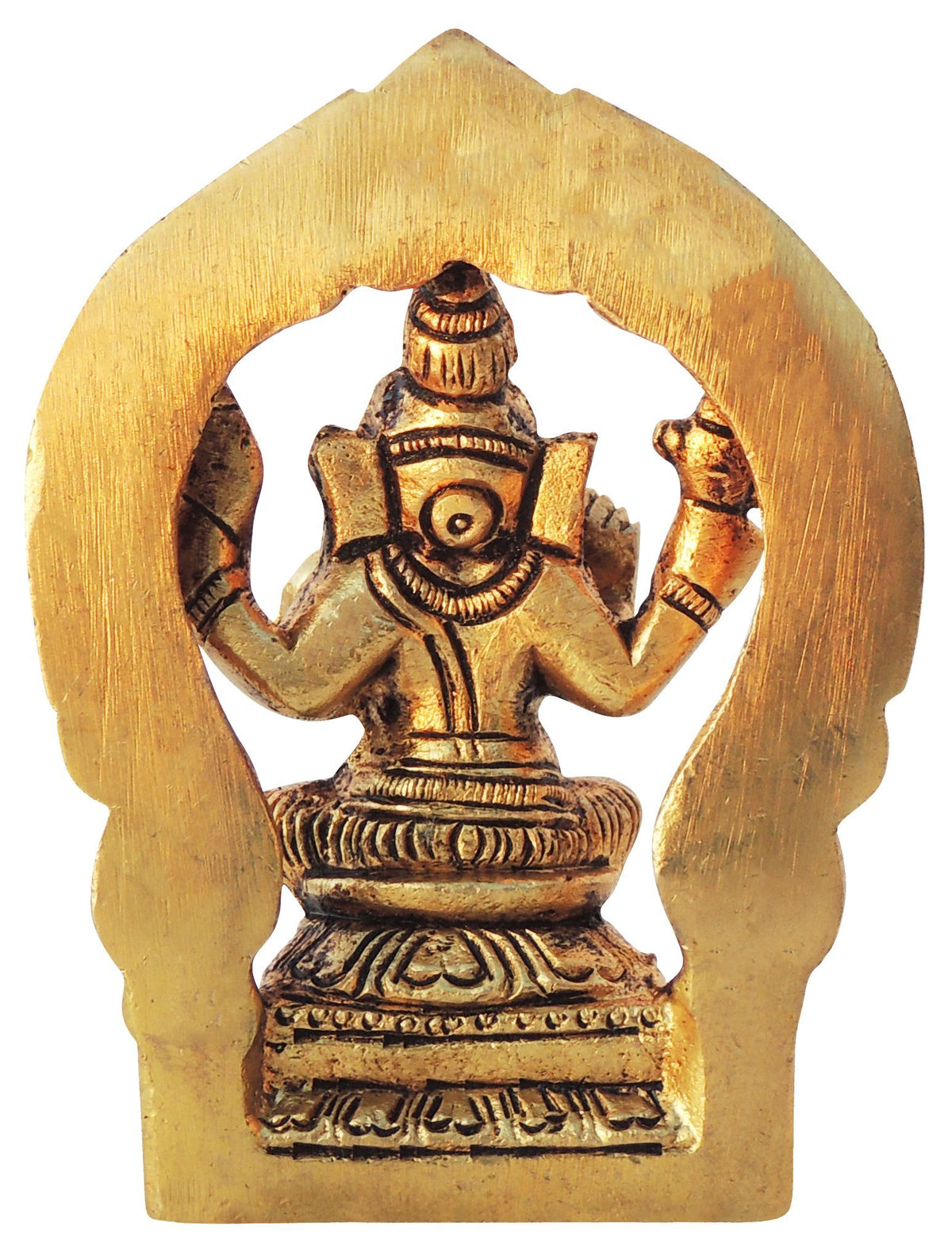 Brass Showpiece Ganesh Ji God Idol Statue - 2.8*1*3.5 Inch (BS596 G)