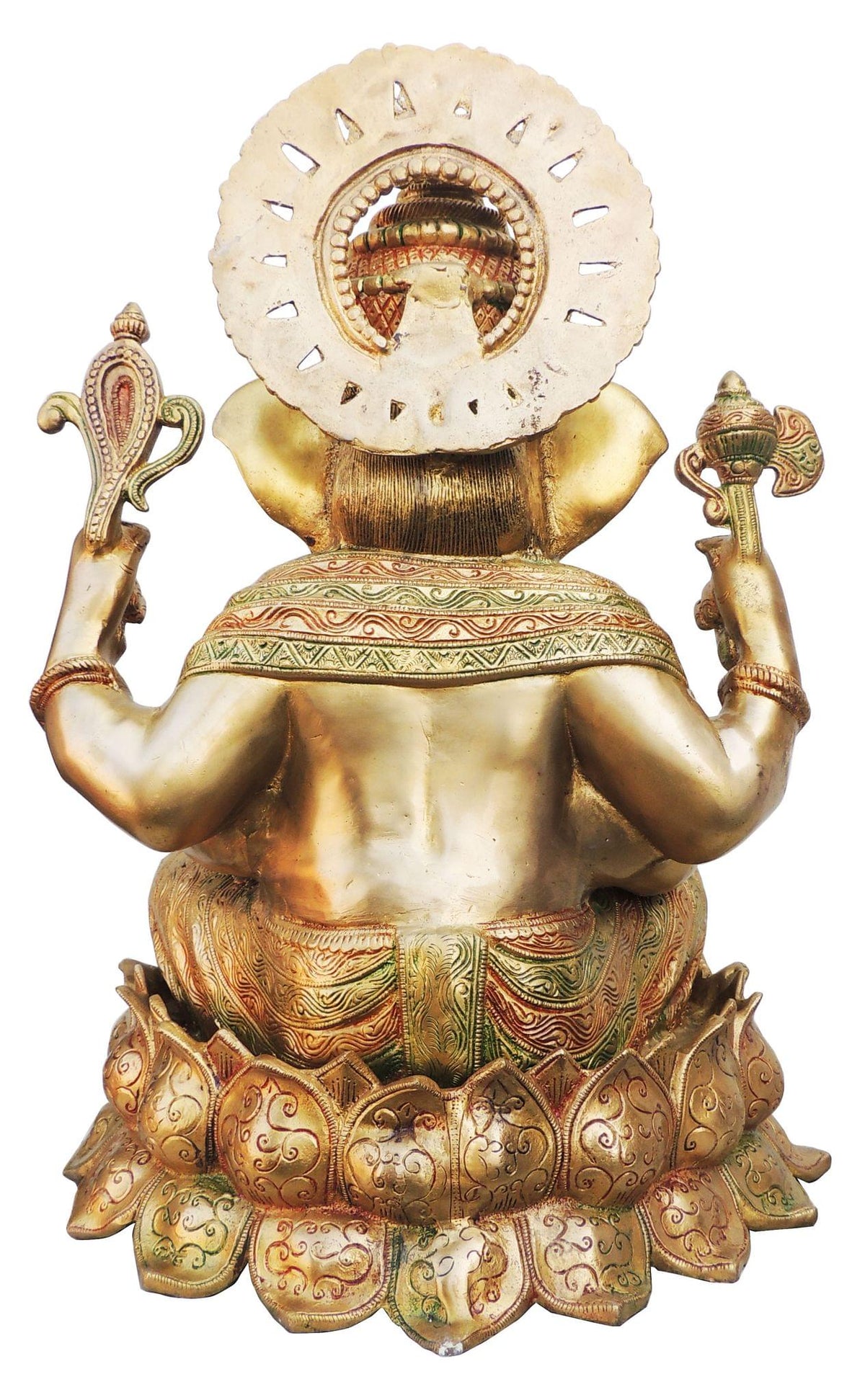 Brass Showpiece Ganesh Ji Statue - 15.5*12*20.8 Inch (BS612 A)